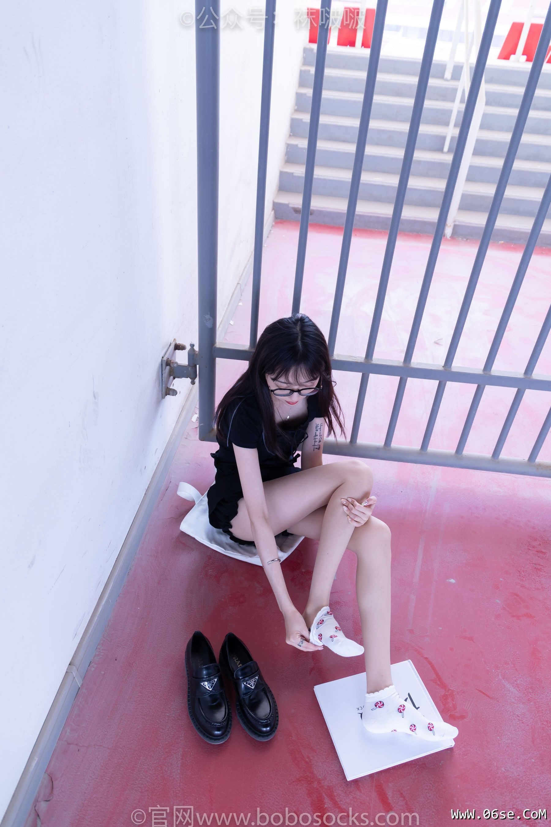 图片[92]-BoBoSocks袜啵啵 No.030 稚予- 皮鞋、短白棉袜、肉丝[141P]-六色网