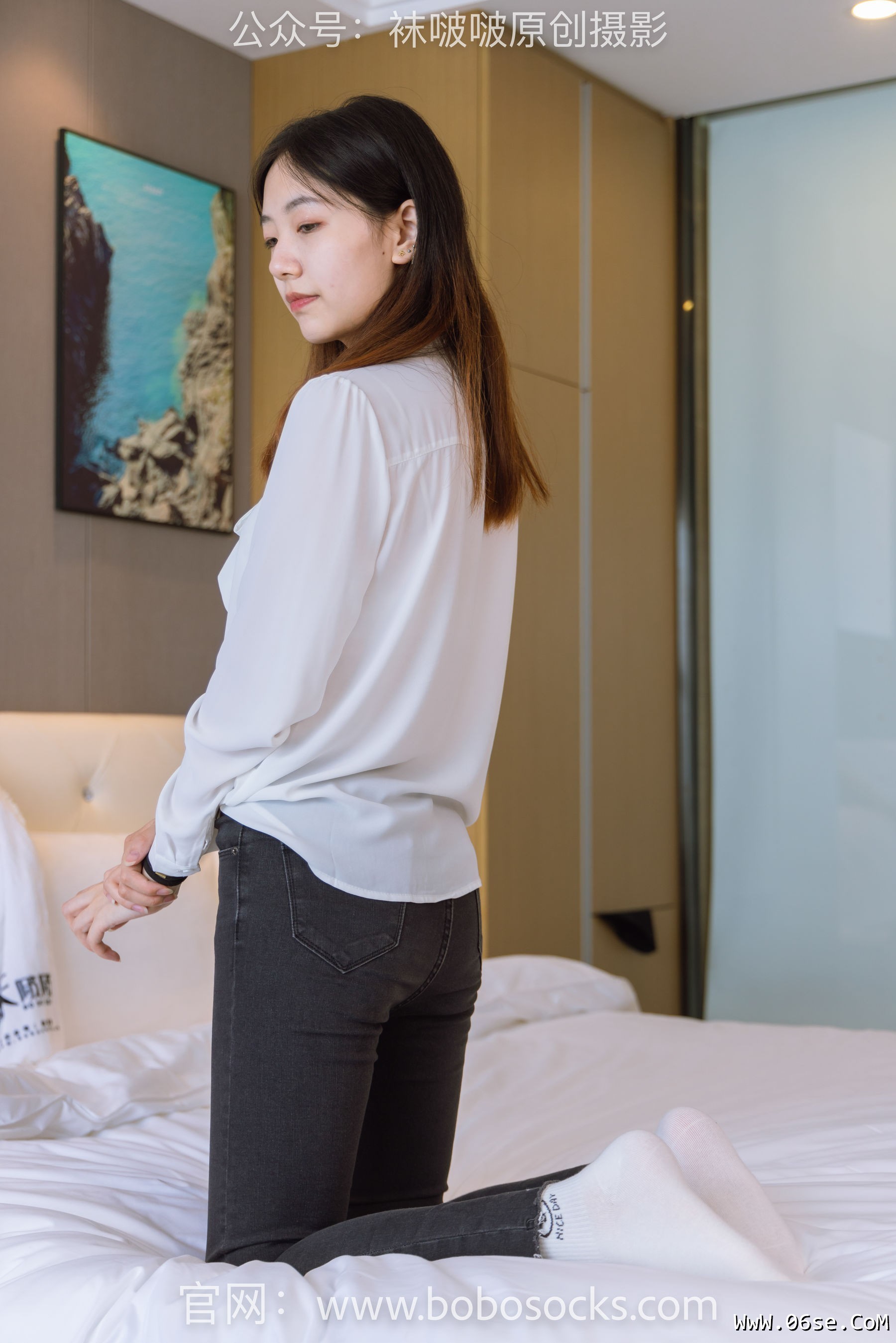 图片[121]-BoBoSocks袜啵啵 No.158 小甜豆-高跟长靴、白棉袜、裸足[136P]-六色网