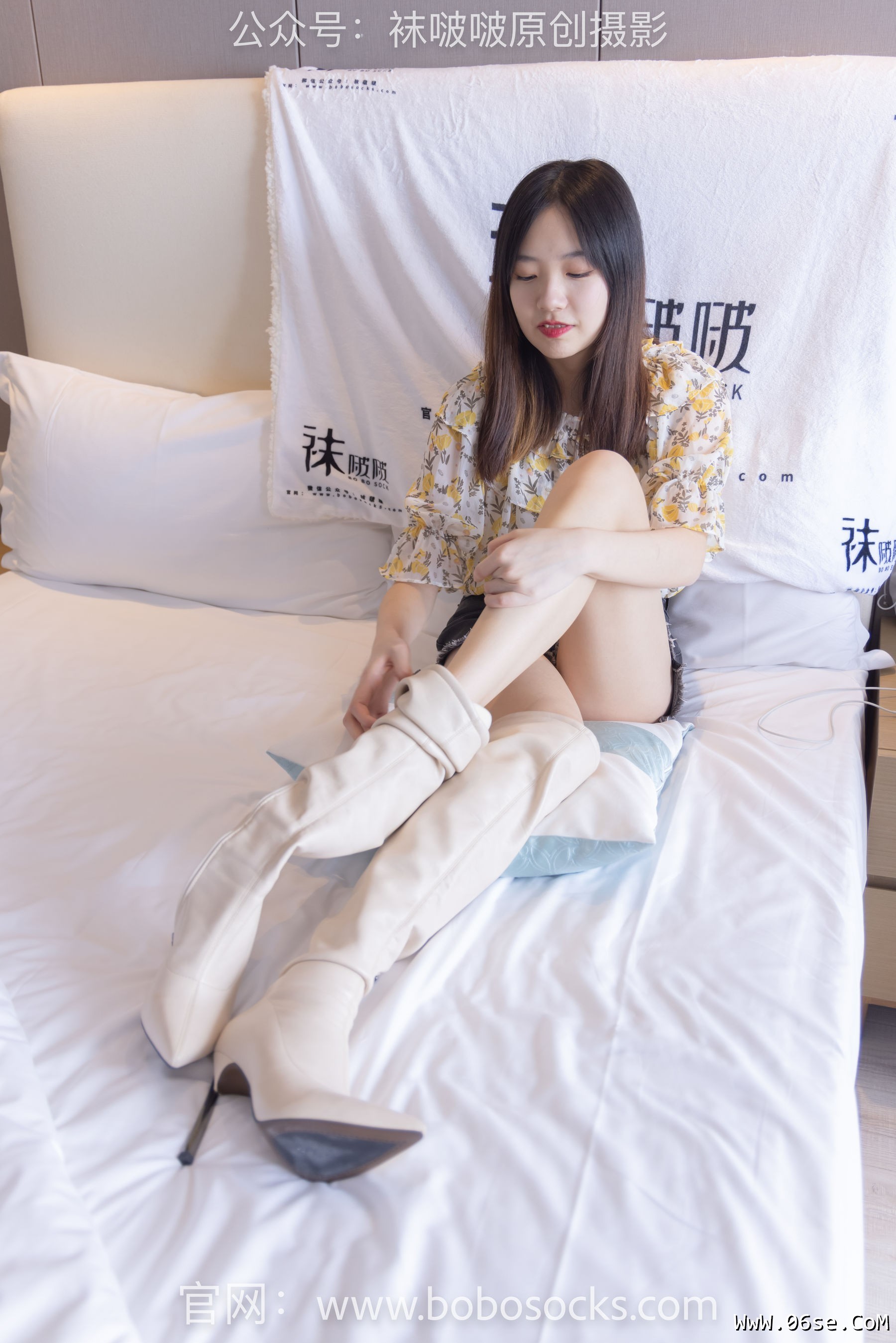 图片[174]-BoBoSocks袜啵啵 No.136 小甜豆-高跟长靴、白棉袜、裸足[200P]-六色网