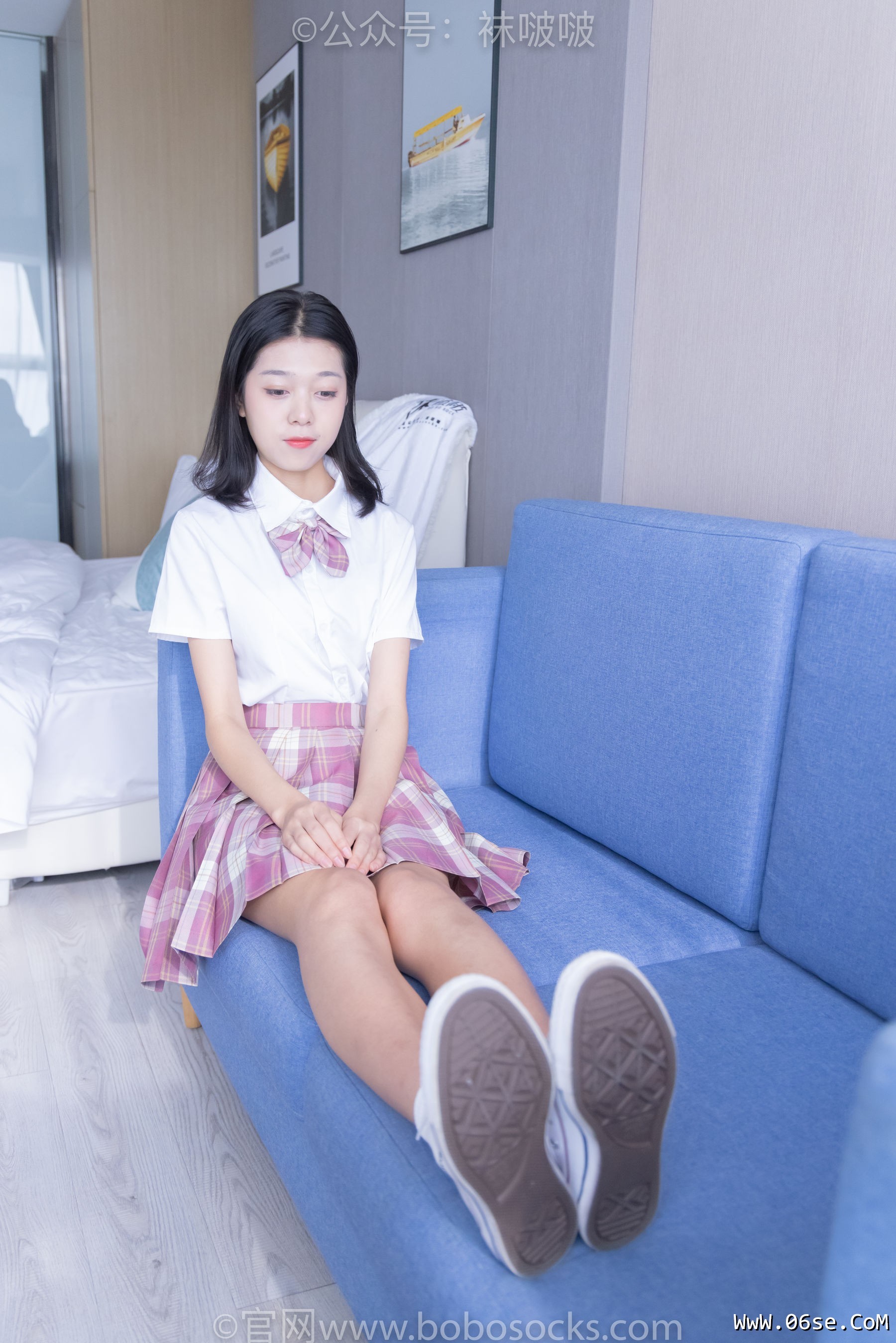 图片[22]-BoBoSocks袜啵啵 No.052 瑶瑶-JK制服、帆布鞋、白棉袜、裸足[133P]-六色网