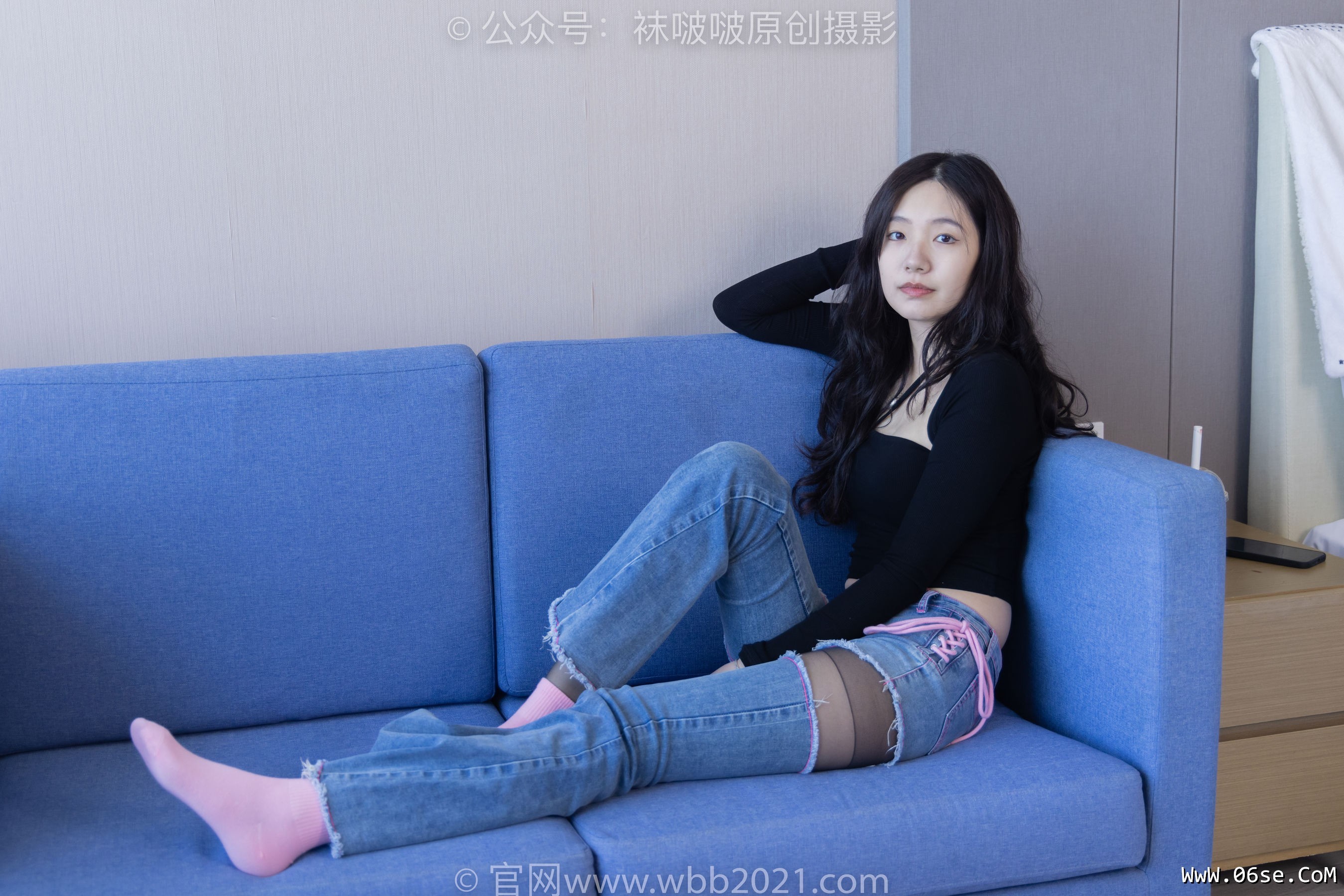 图片[85]-BoBoSocks袜啵啵 No.317 小甜豆 -运动鞋、可拆卸牛仔裤、粉色棉袜、黑丝、裤里丝[140P]-六色网