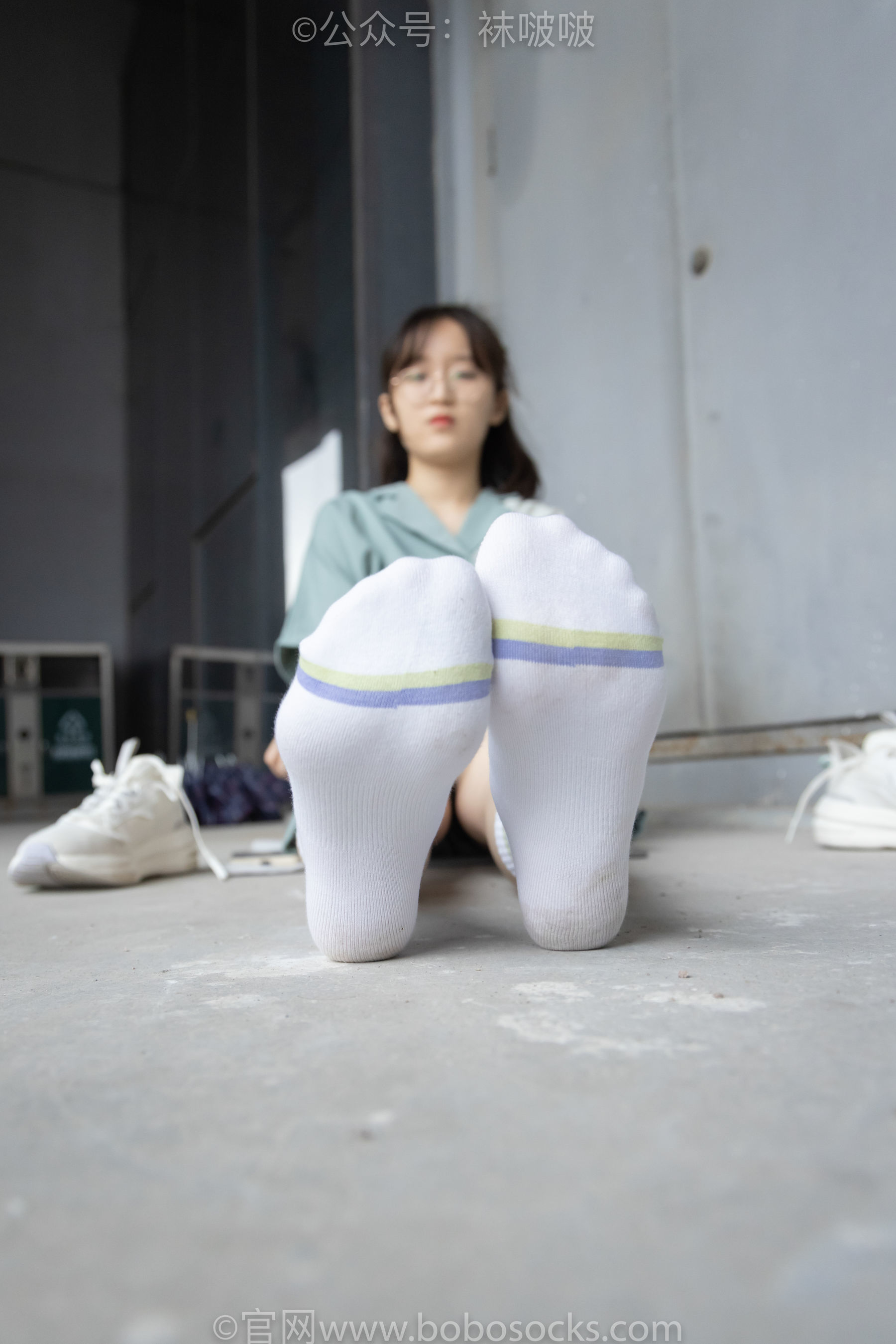 图片[60]-BoBoSocks袜啵啵 No.025 熊熊-安踏运动鞋、白色棉袜、裸足[146P]-六色网