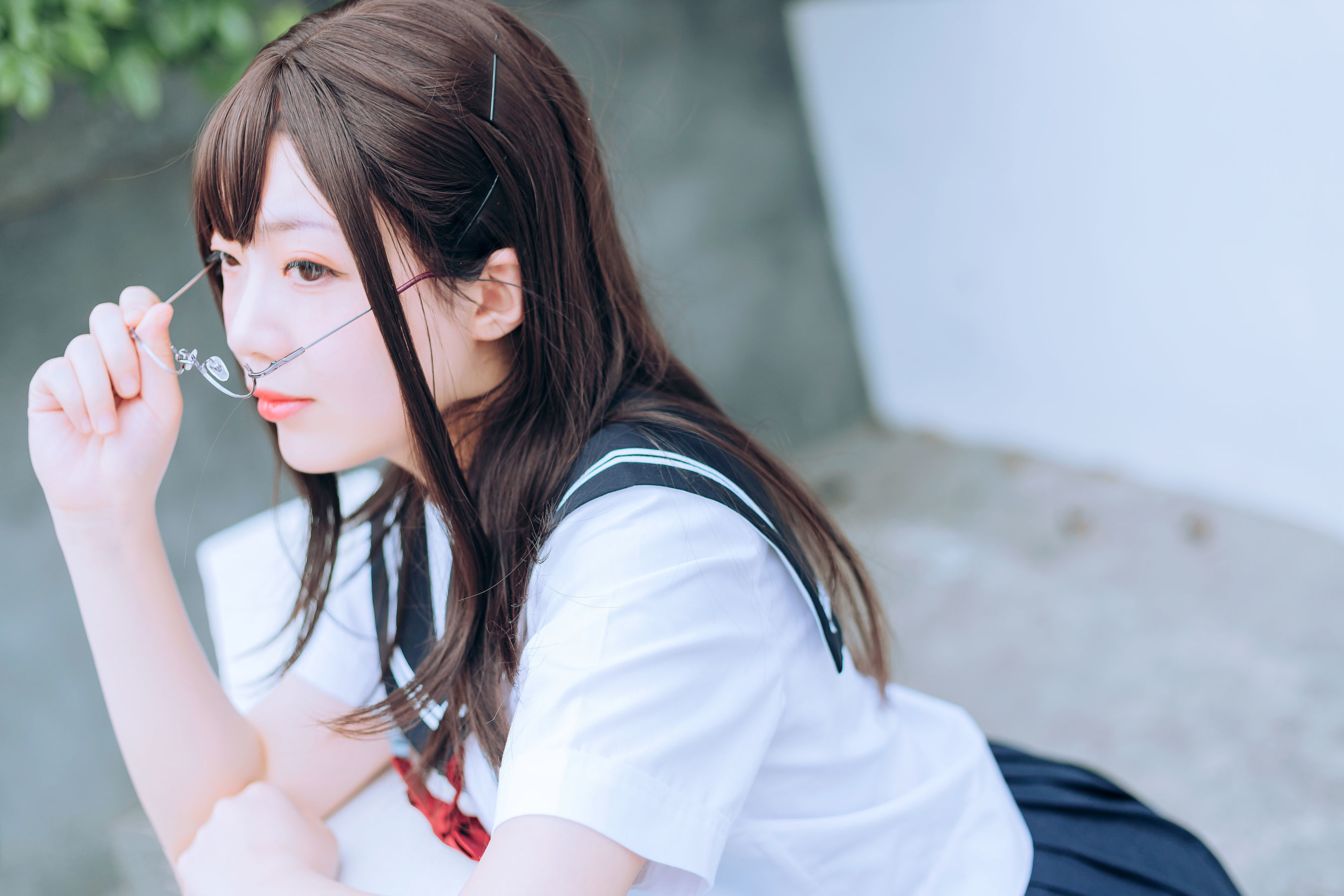 图片[9]-喵糖映画 VOL.446 绿意JK 写真套图 [36P]-六色网