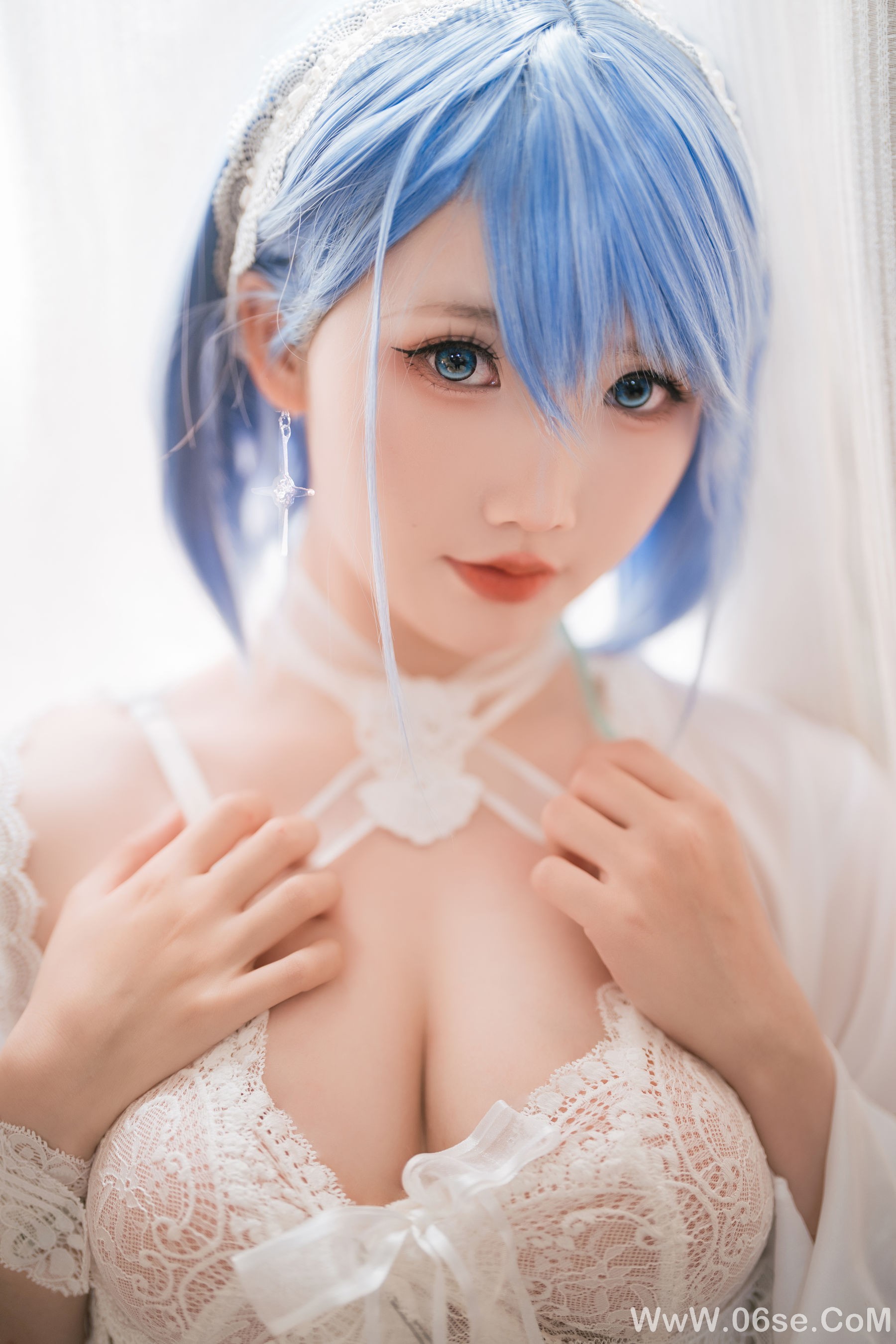 图片[23]-可爱人气Coser 面饼仙儿 – 碧蓝航线 恰巴耶夫睡衣[43P]-六色网