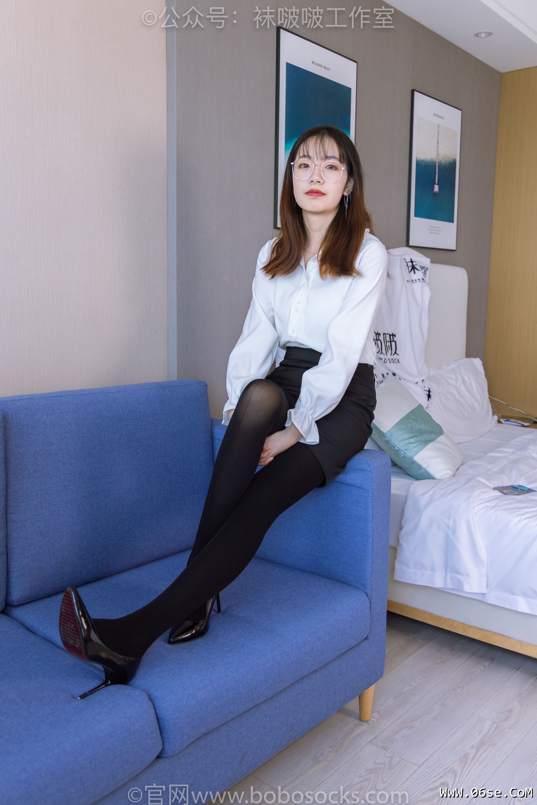 图片[16]-BoBoSocks袜啵啵 No.090 小甜豆-高跟鞋、厚黑丝[140P]-六色网
