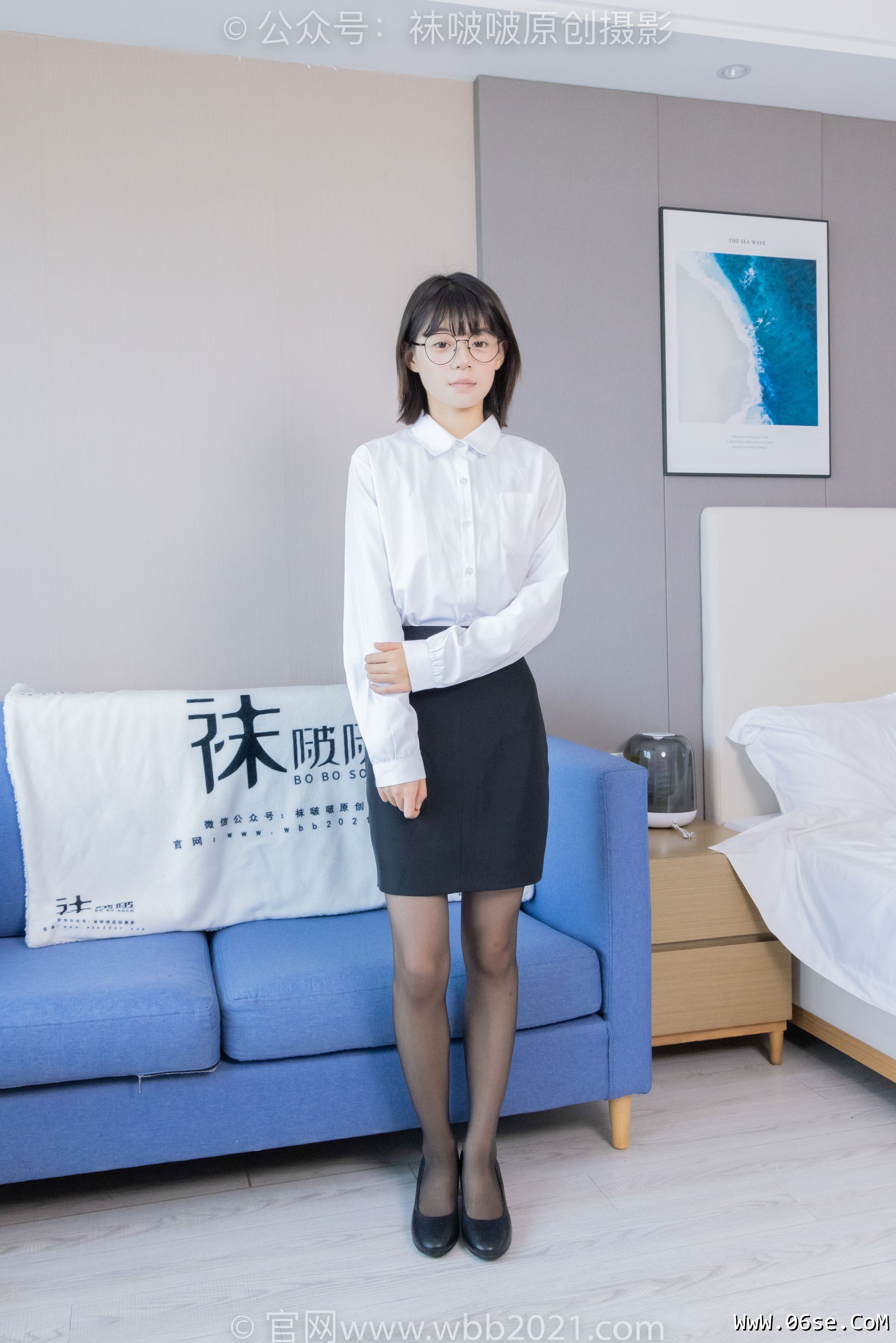 BoBoSocks袜啵啵 No.436 糯米 -OL制服、两双平底鞋、薄黑丝、厚肉丝[150P]-六色网