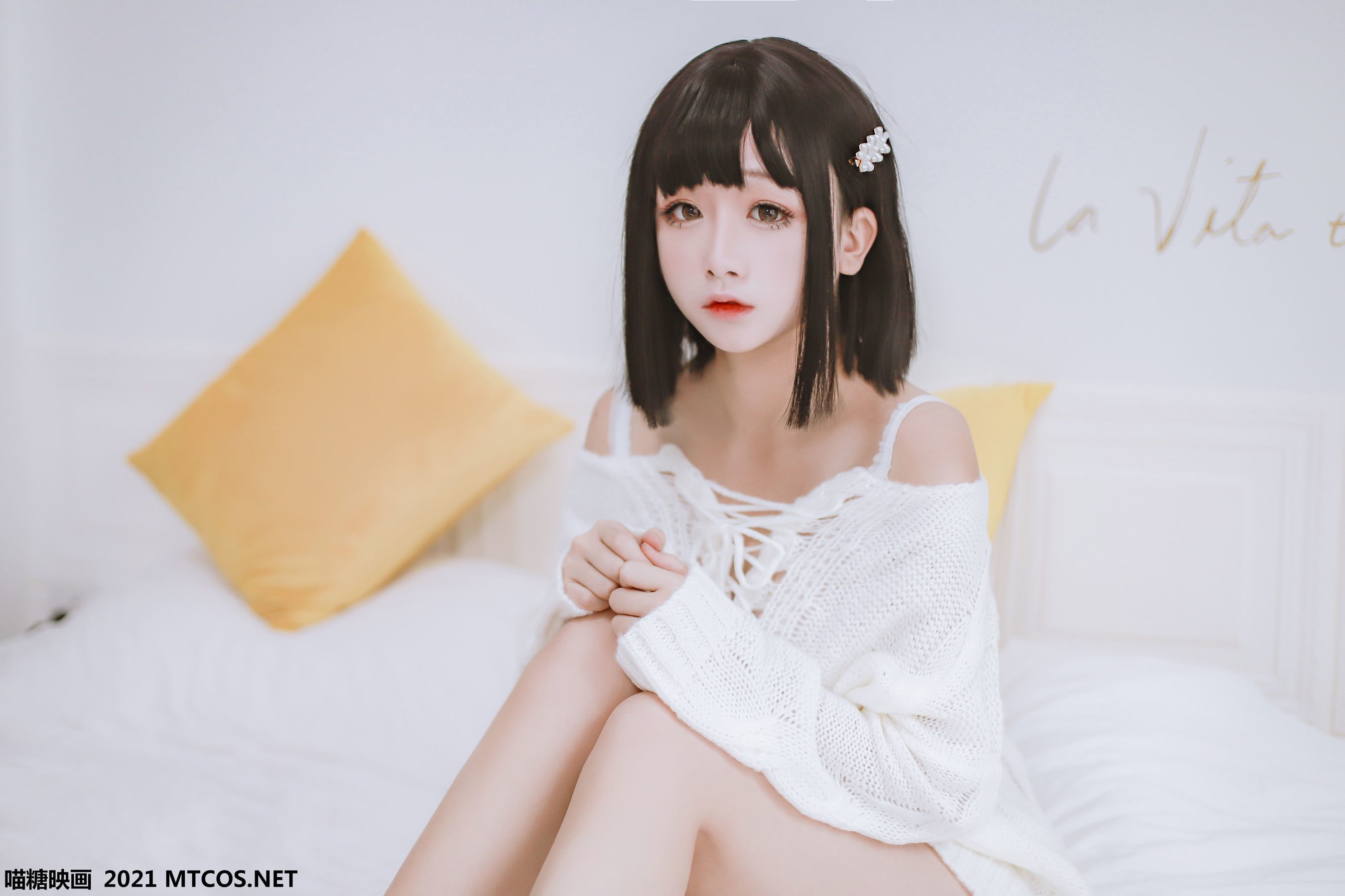 图片[14]-喵糖映画 VOL.457 妹妹的白色毛衣 [20P]-六色网