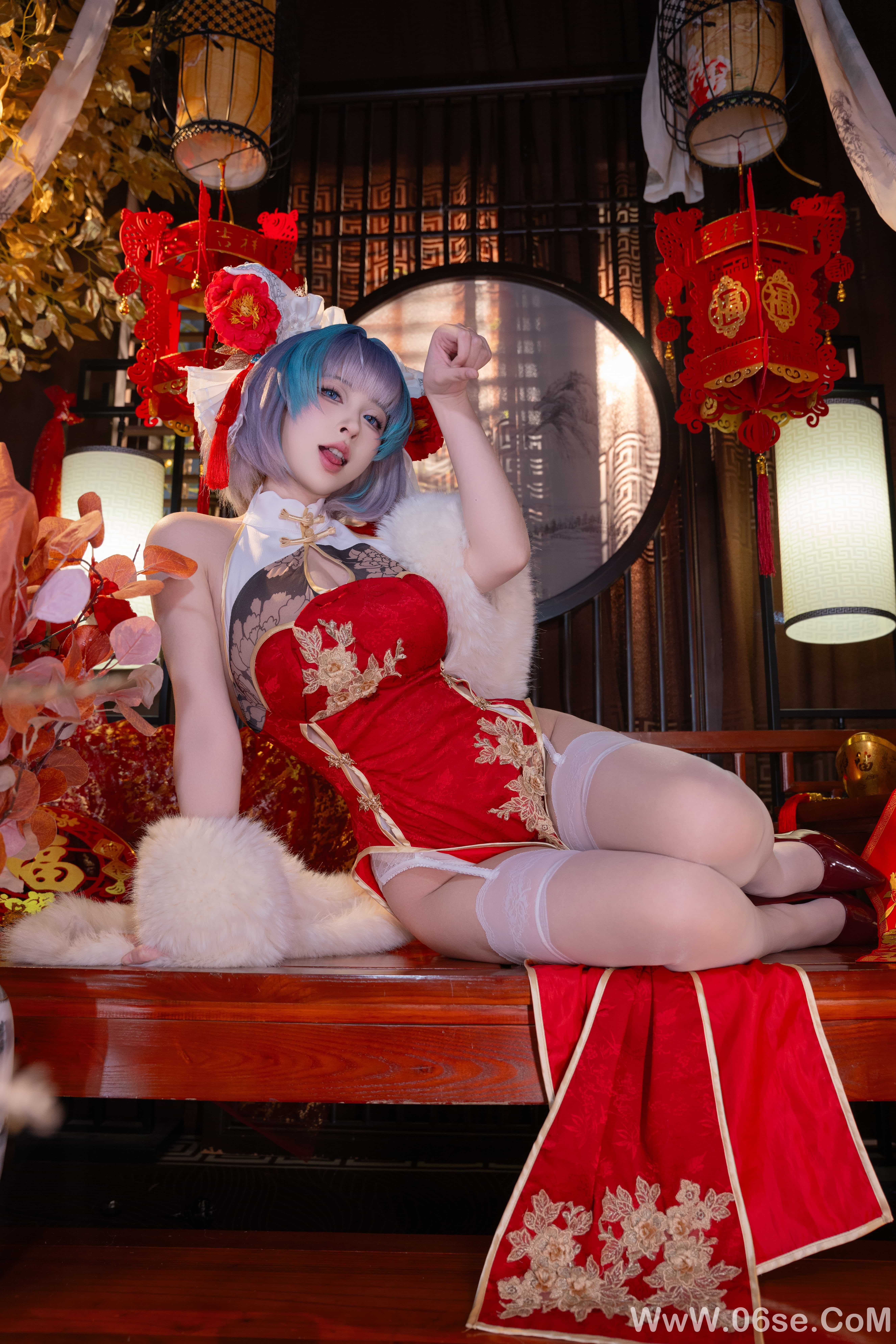 图片[43]-清水由乃 – 碧蓝航线 柴郡 新春旗袍[71P]-六色网