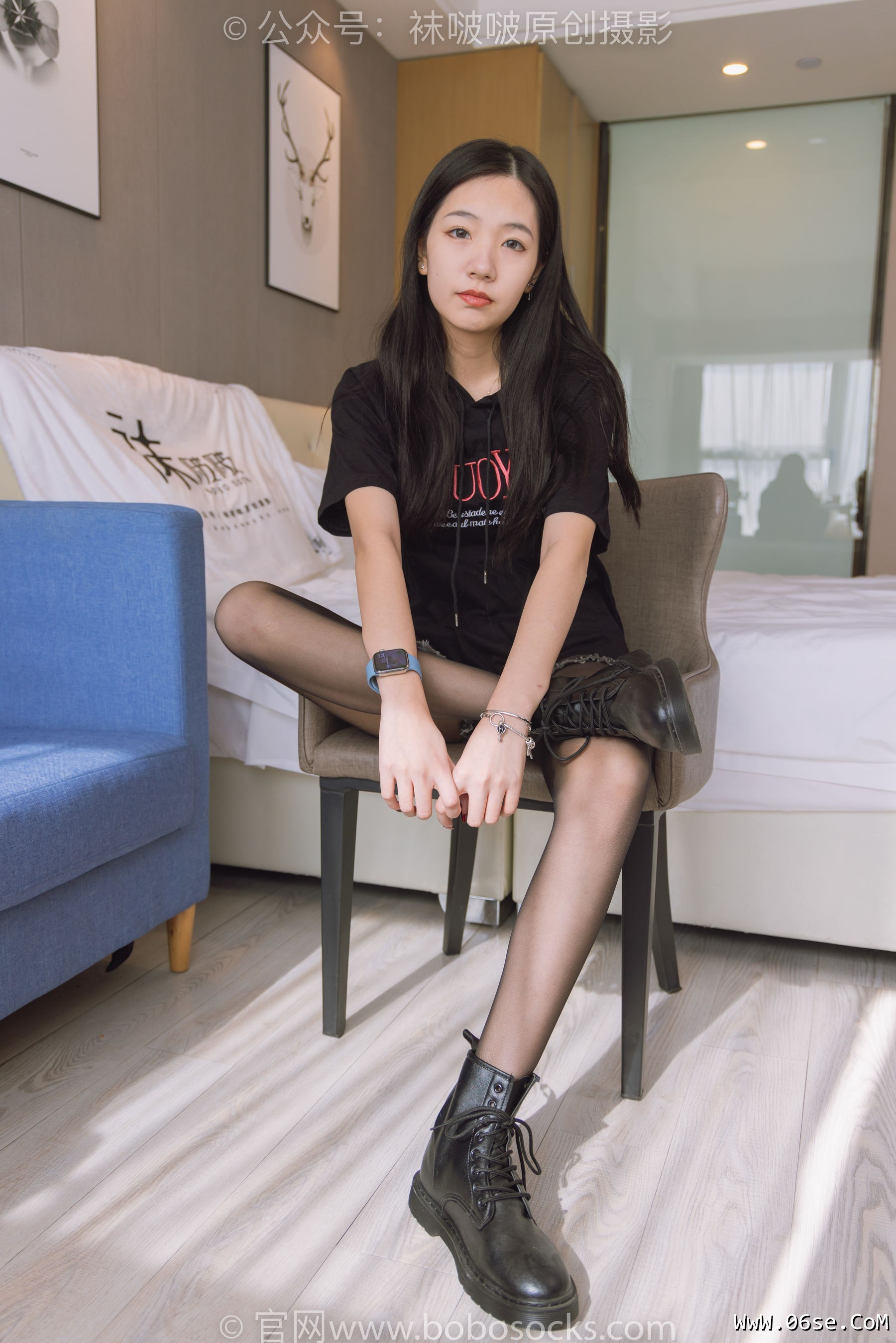 图片[112]-BoBoSocks袜啵啵 No.203 三双靴子、黑丝、网袜[144P]-六色网