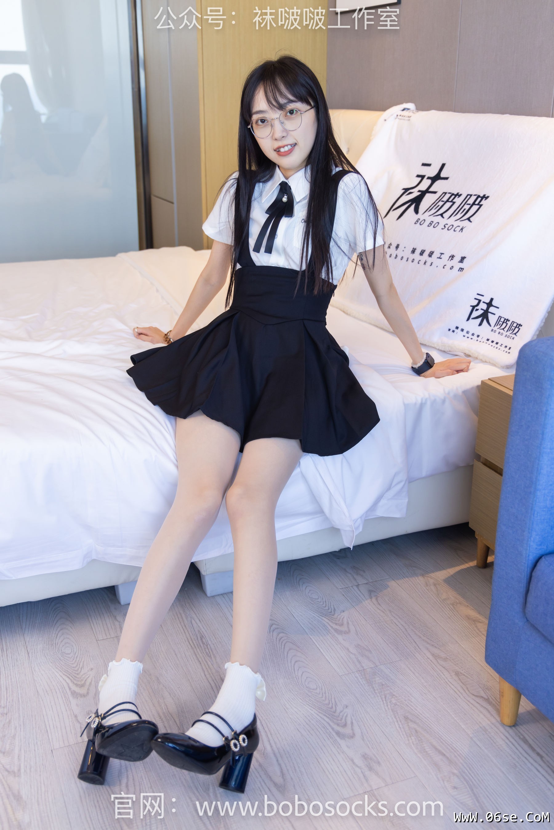 图片[2]-BoBoSocks袜啵啵 No.121 稚予-高跟鞋、白棉袜、肉丝[140P]-六色网