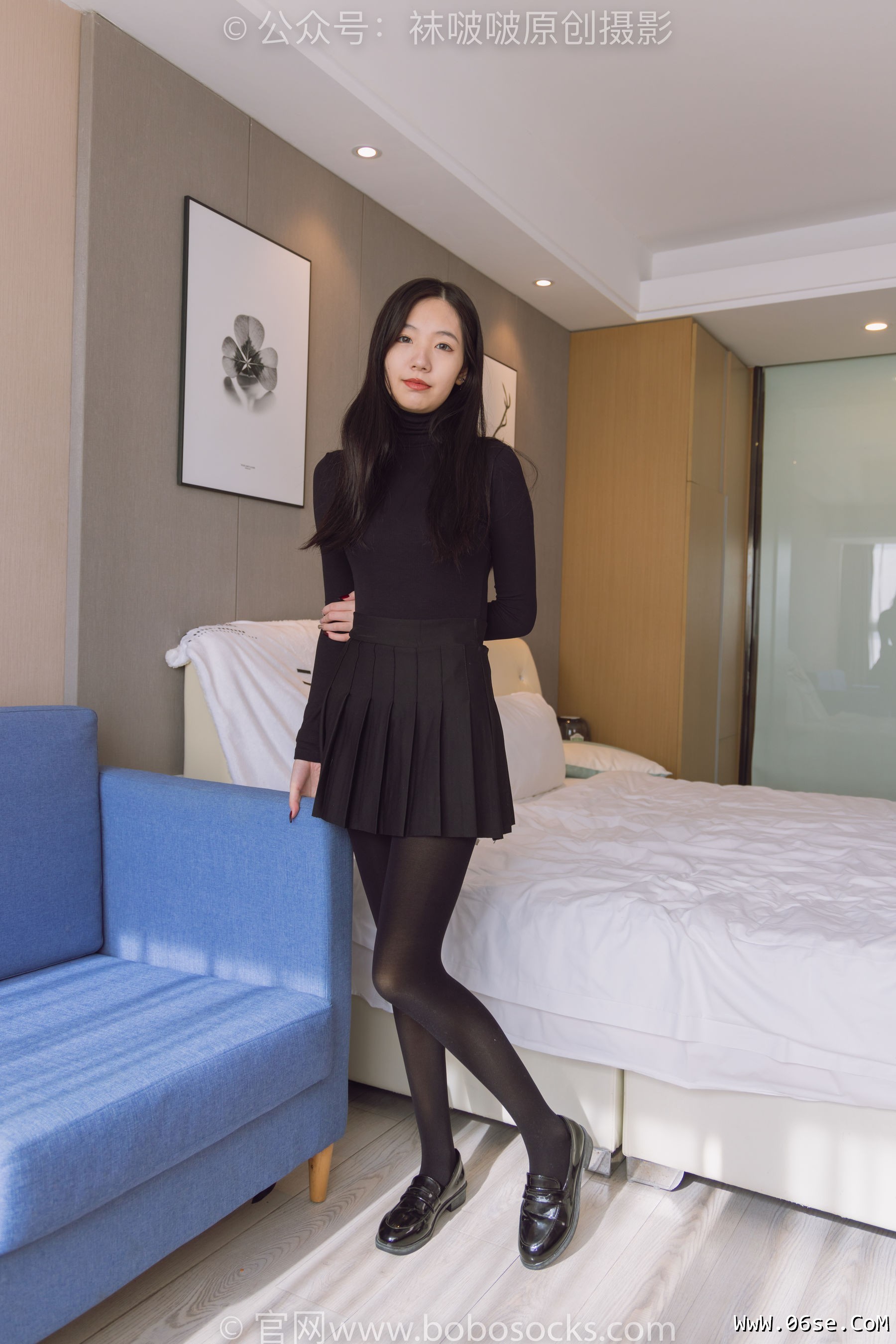 图片[130]-BoBoSocks袜啵啵 No.184 小甜豆-黑皮鞋、厚黑丝[140P]-六色网