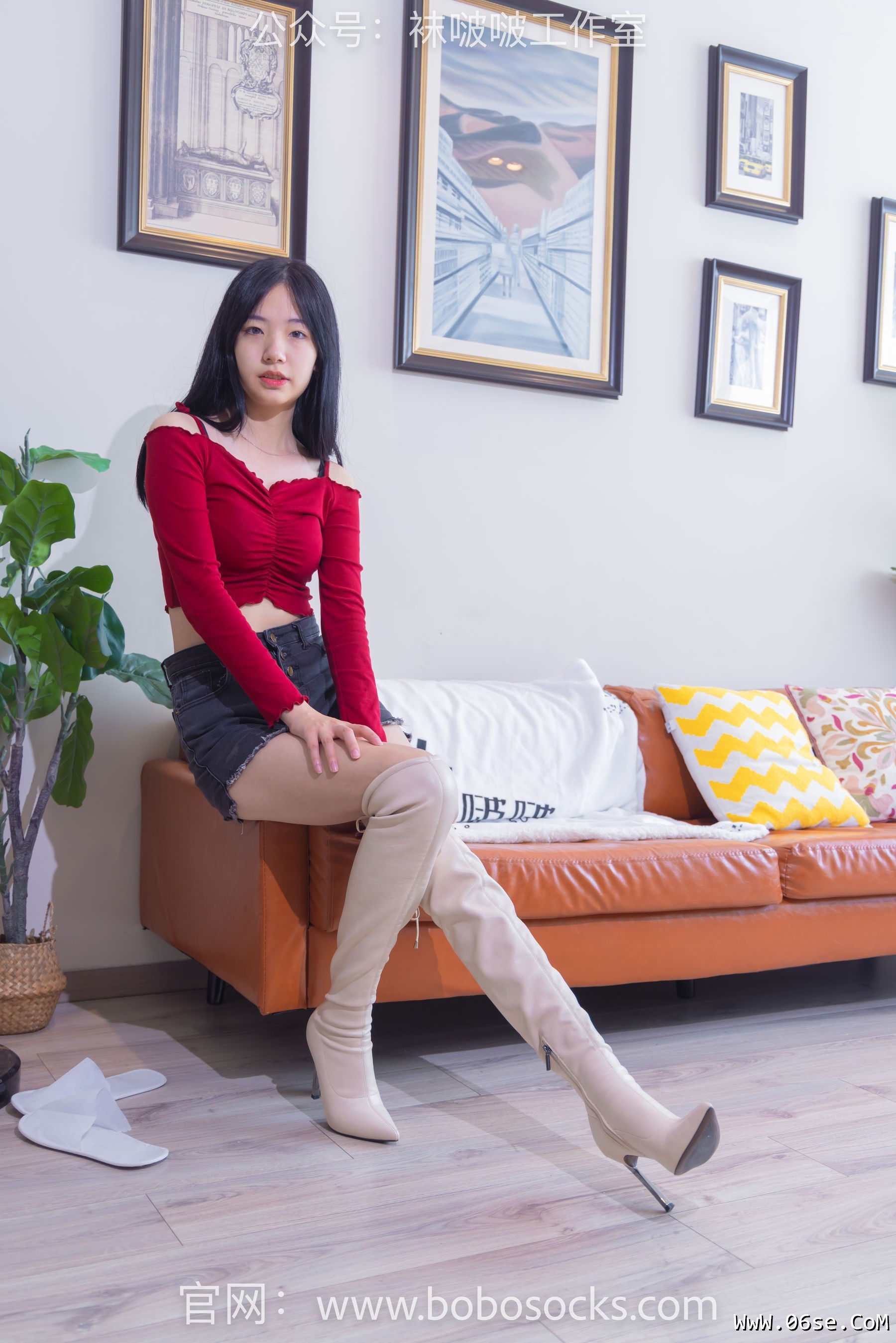 图片[152]-BoBoSocks袜啵啵 No.120 小甜豆-高跟长靴、白棉袜、裸足[170P]-六色网