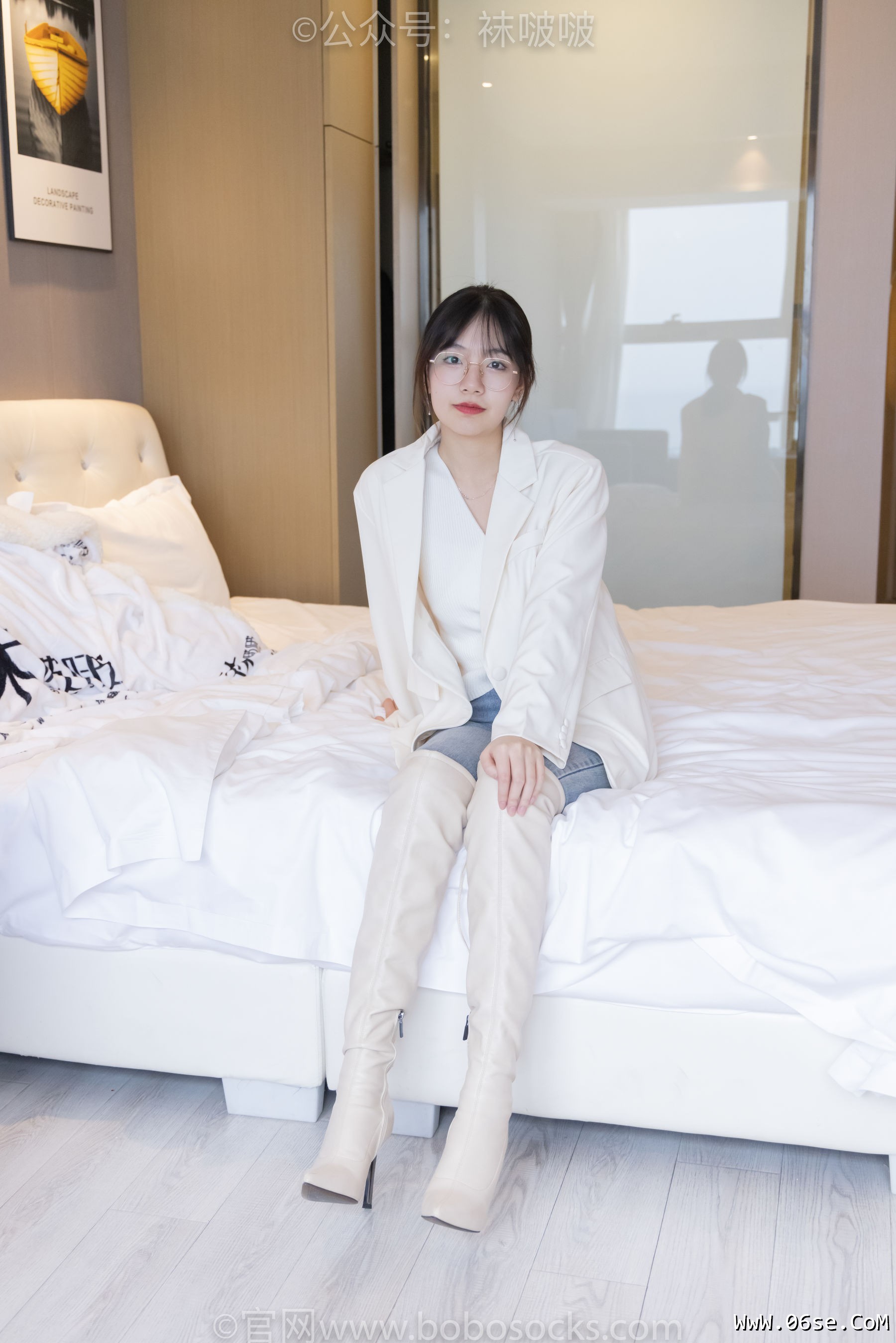 图片[31]-BoBoSocks袜啵啵 No.050 小甜豆-高跟长靴、白棉袜[175P]-六色网