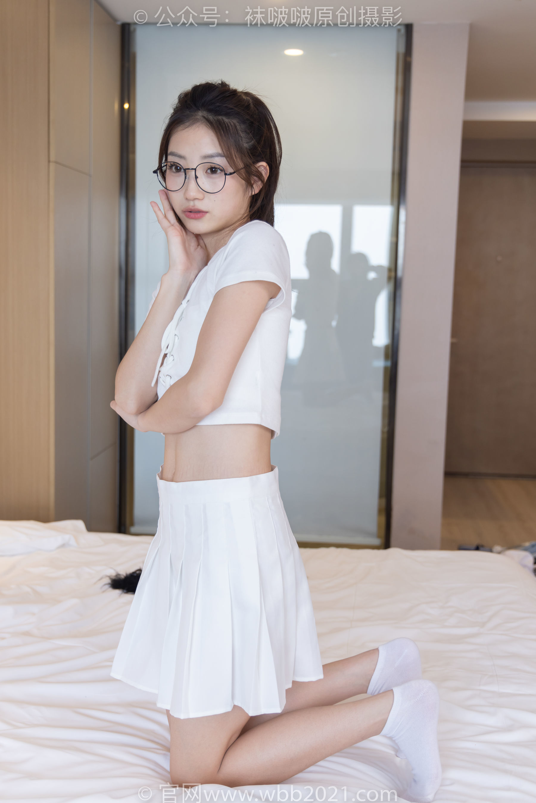 图片[17]-BoBoSocks袜啵啵 No.258 小沫 -贝壳头板鞋、白棉袜[148P]-六色网