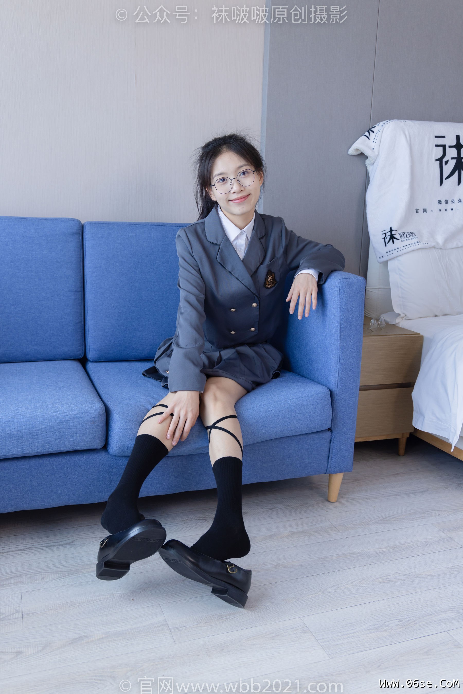 图片[80]-BoBoSocks袜啵啵 No.268 芝士 -黑皮鞋、绑带黑棉袜、学院制服[139P]-六色网