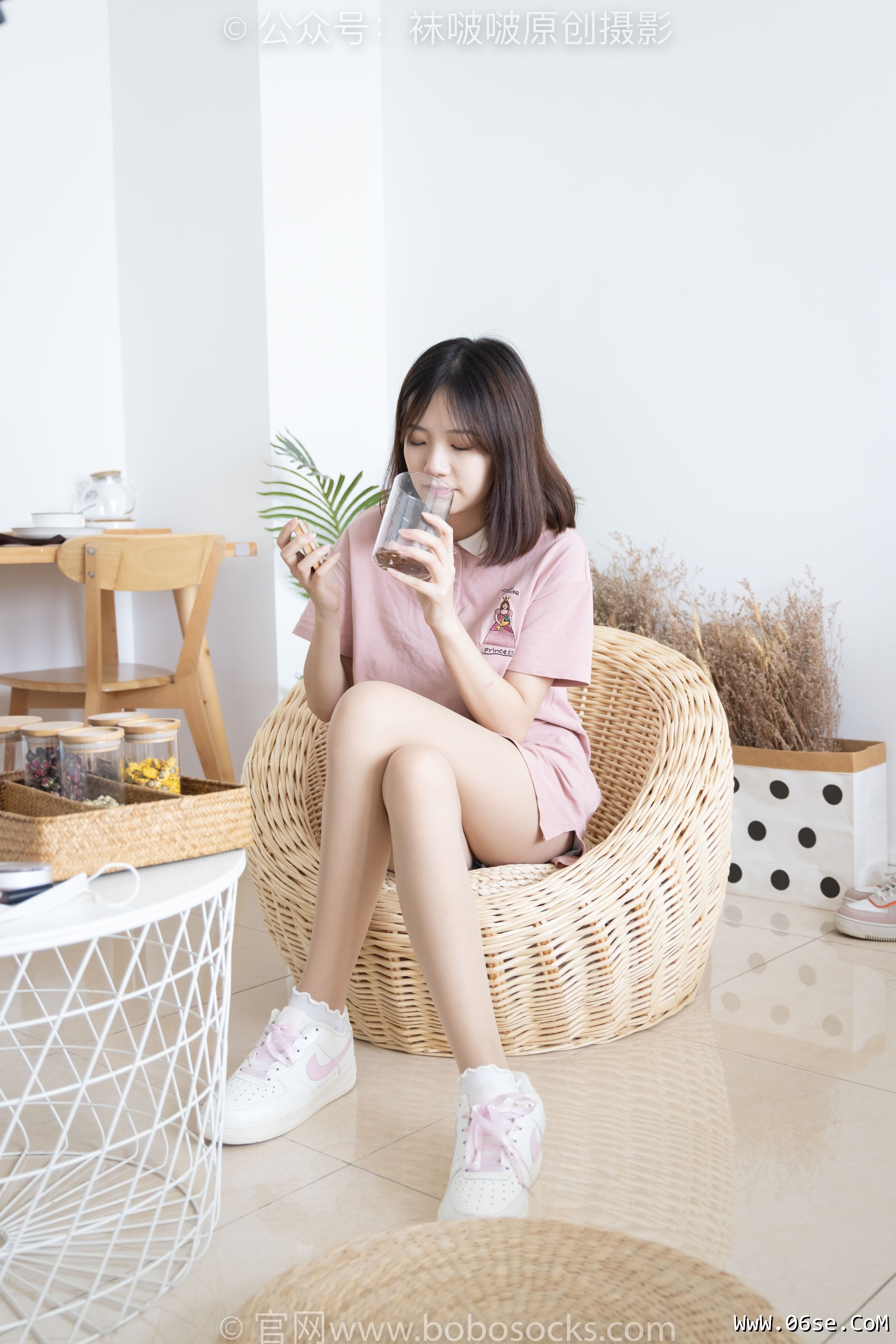 图片[55]-BoBoSocks袜啵啵 No.163 小甜豆-空军一号板鞋、白棉袜、肉丝[135P]-六色网