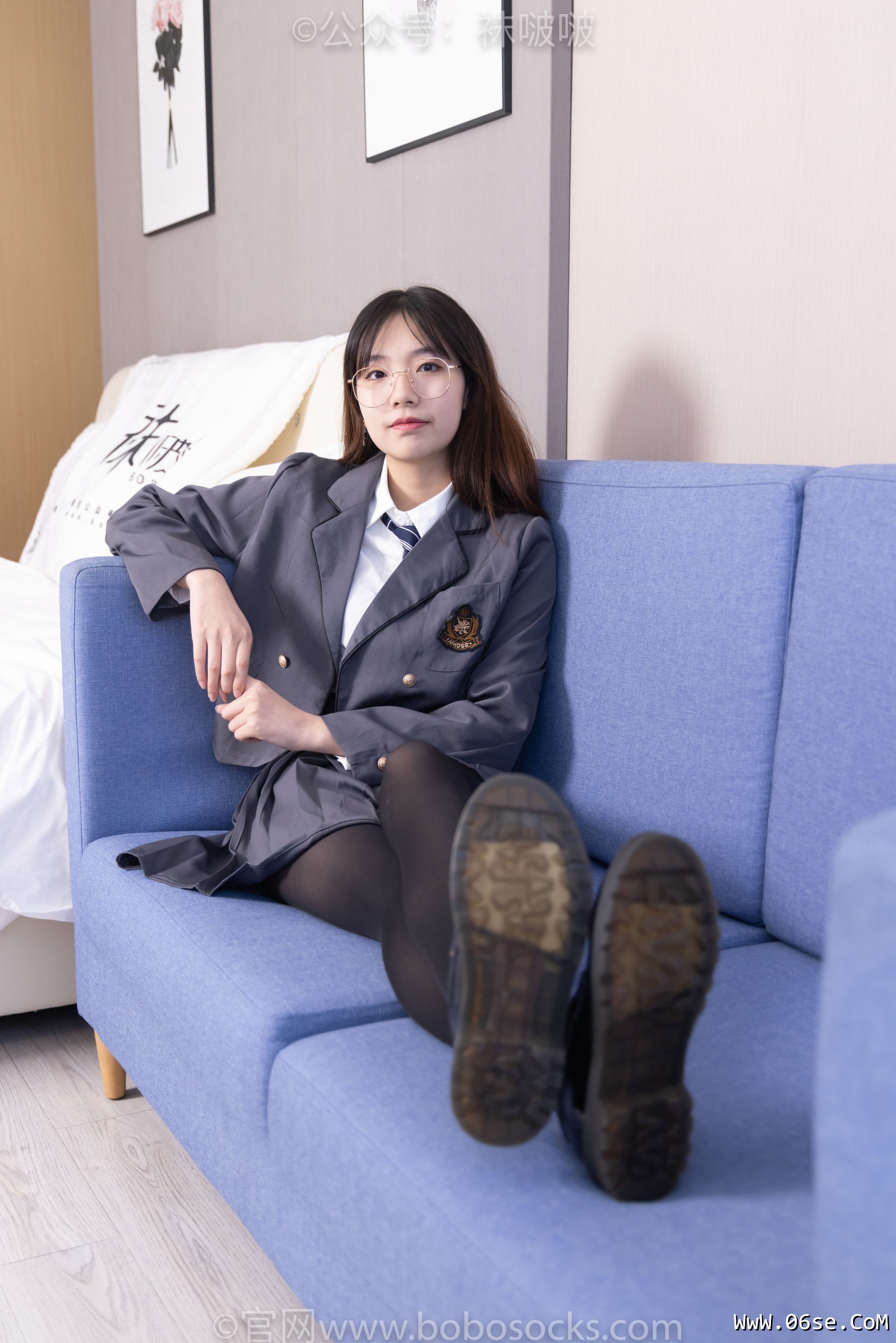 图片[22]-BoBoSocks袜啵啵 No.060 小甜豆-JK制服、皮鞋、厚黑丝[131P]-六色网