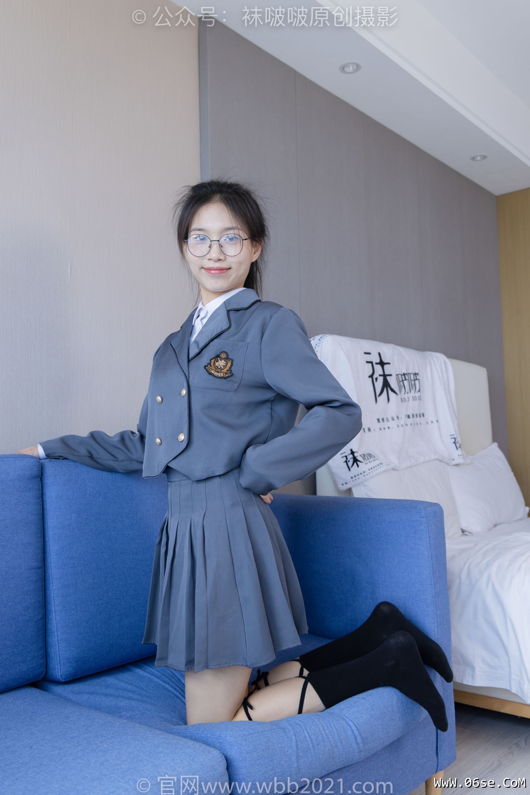 图片[86]-BoBoSocks袜啵啵 No.268 芝士 -黑皮鞋、绑带黑棉袜、学院制服[139P]-六色网