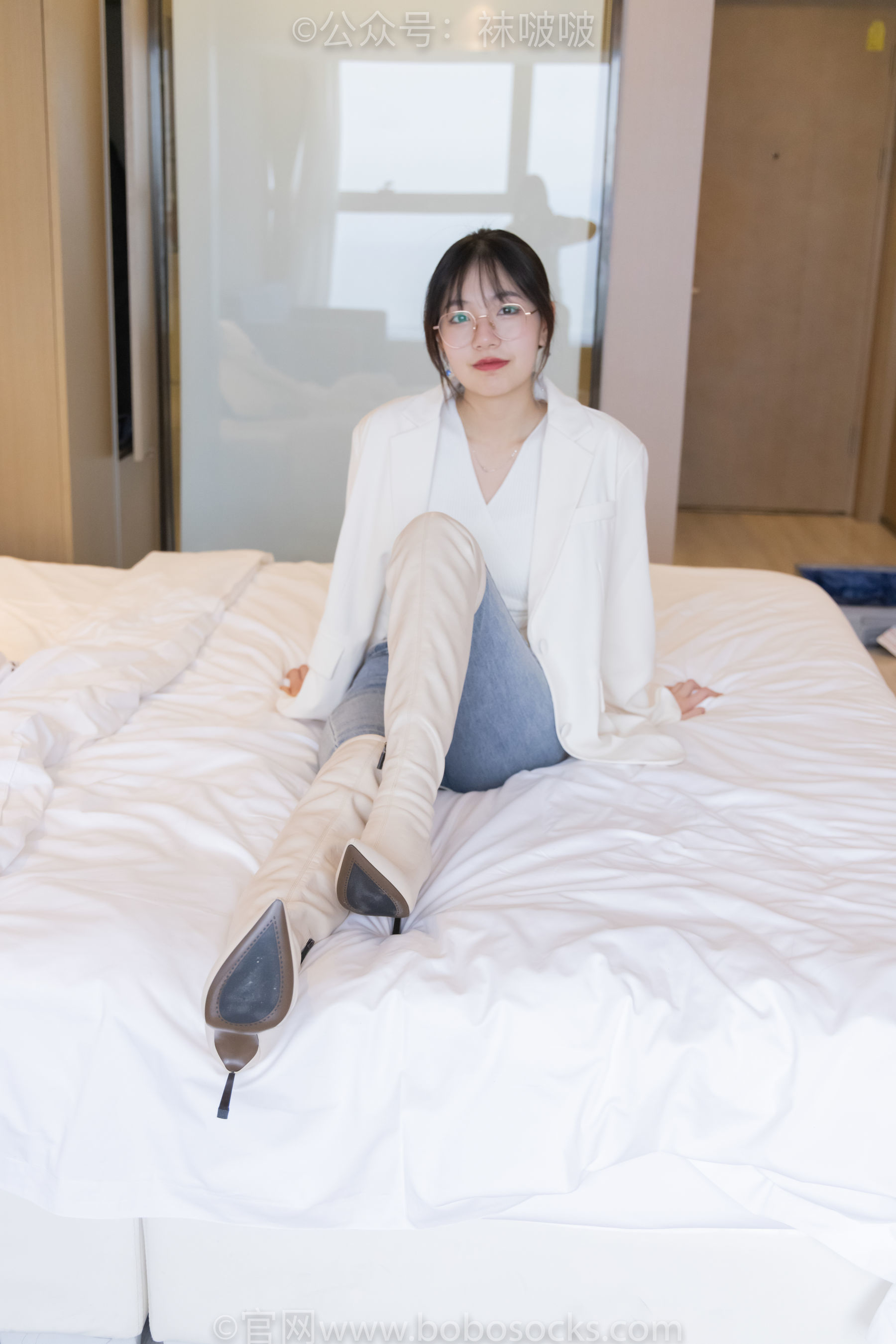 图片[78]-BoBoSocks袜啵啵 No.050 小甜豆-高跟长靴、白棉袜[175P]-六色网