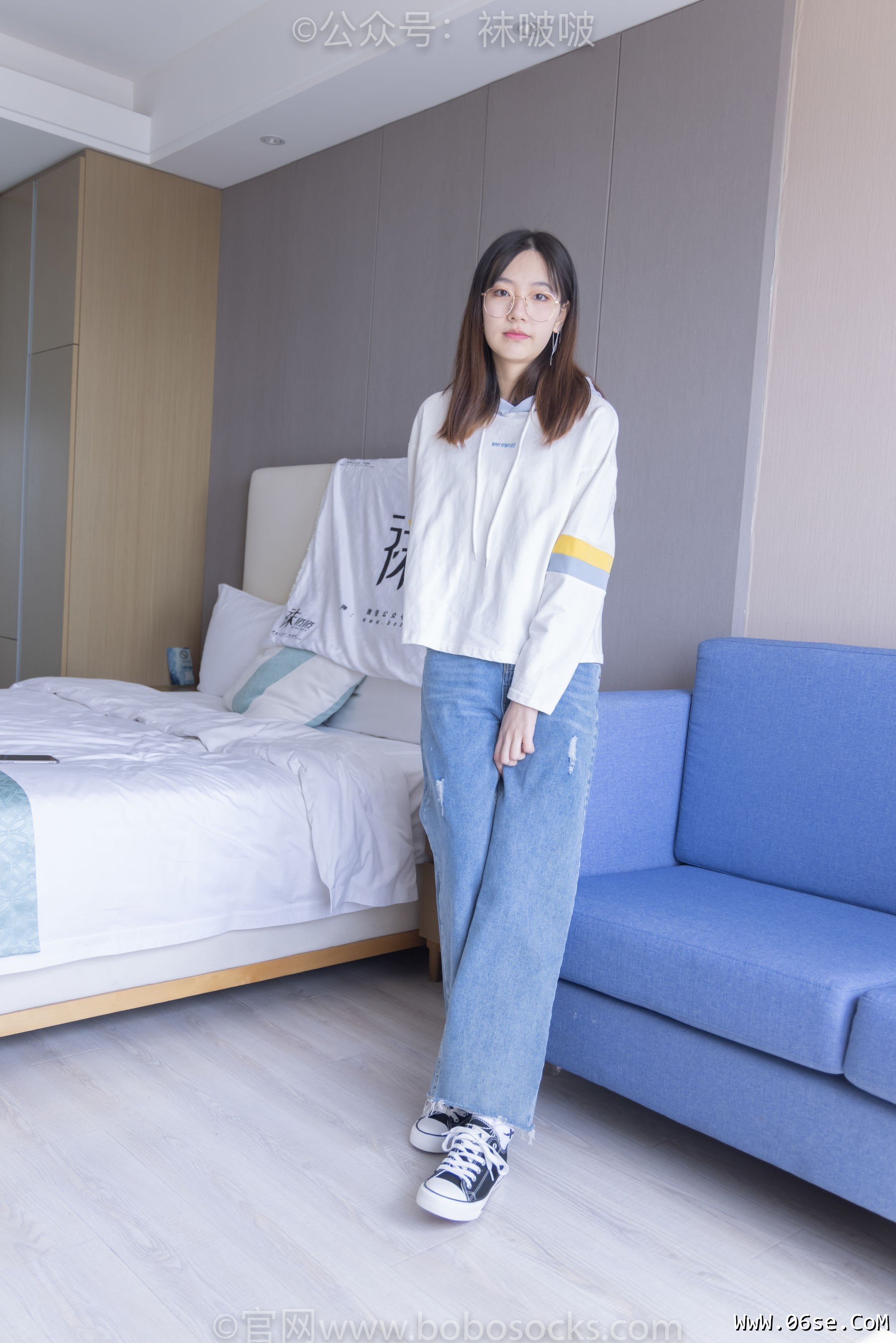 图片[13]-BoBoSocks袜啵啵 No.080 小甜豆-帆布鞋、白棉袜、肉丝[140P]-六色网