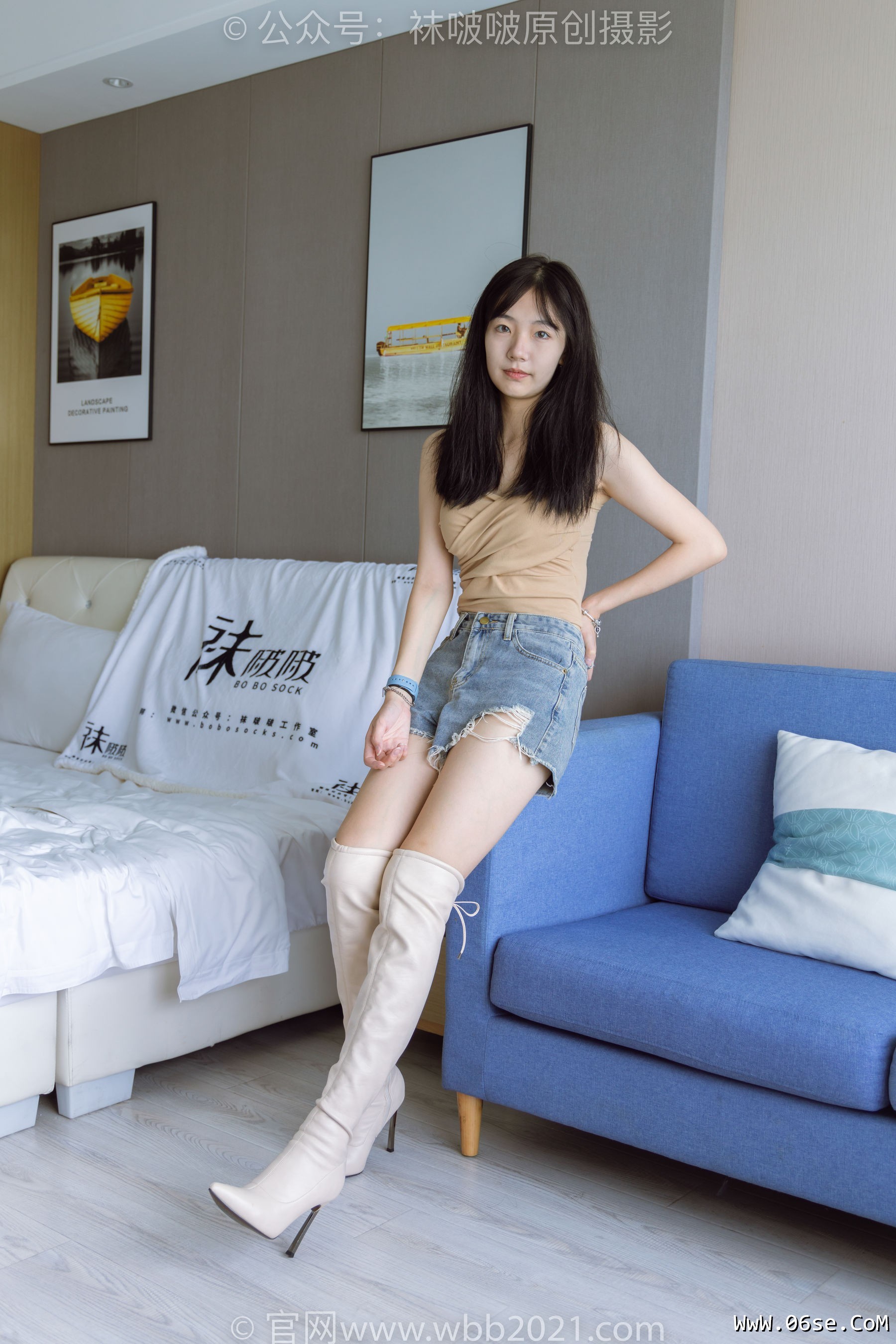 图片[46]-BoBoSocks袜啵啵 No.441 小甜豆 -高跟长靴、白棉袜、裸足[179P]-六色网