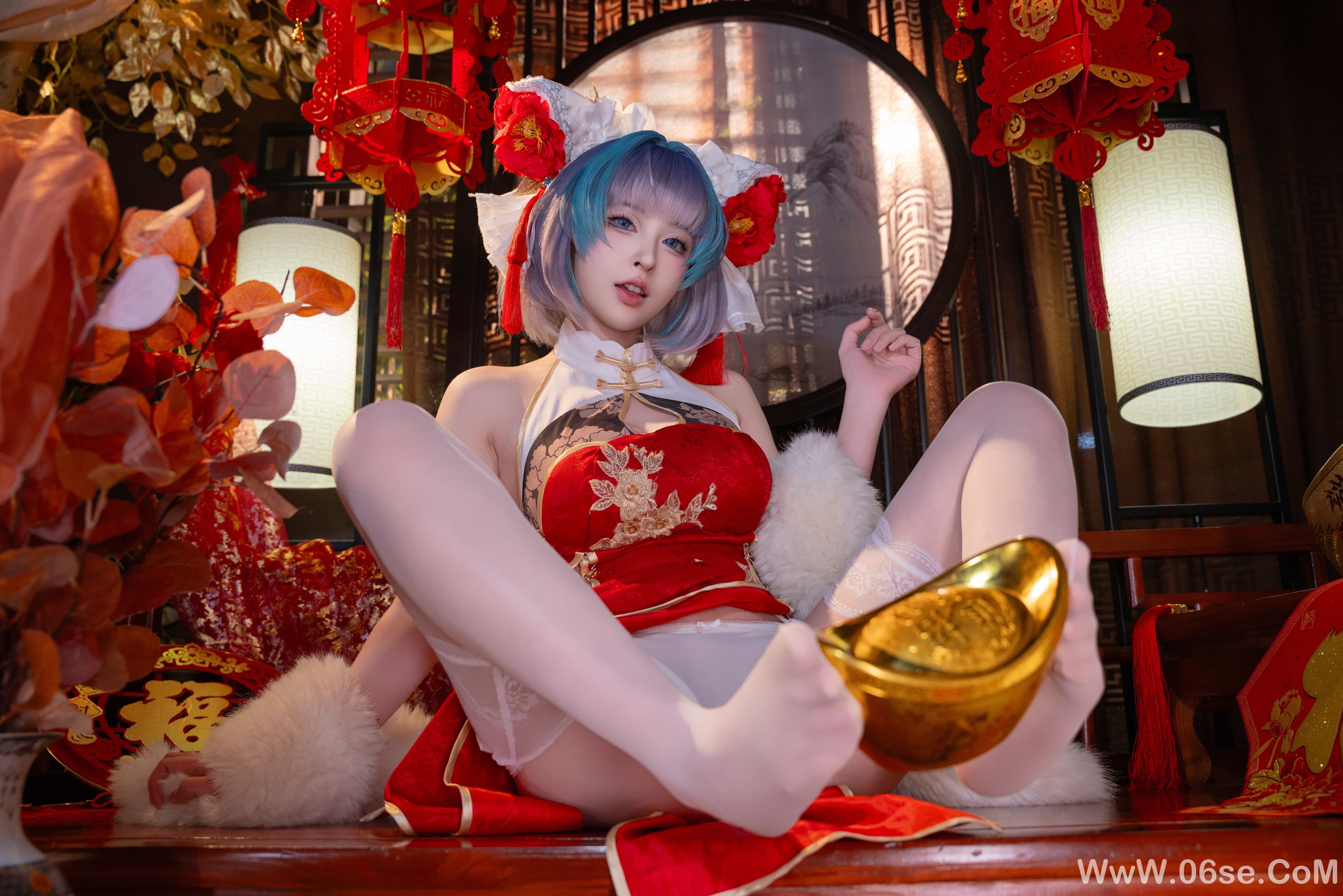 图片[19]-清水由乃 – 碧蓝航线 柴郡 新春旗袍[71P]-六色网