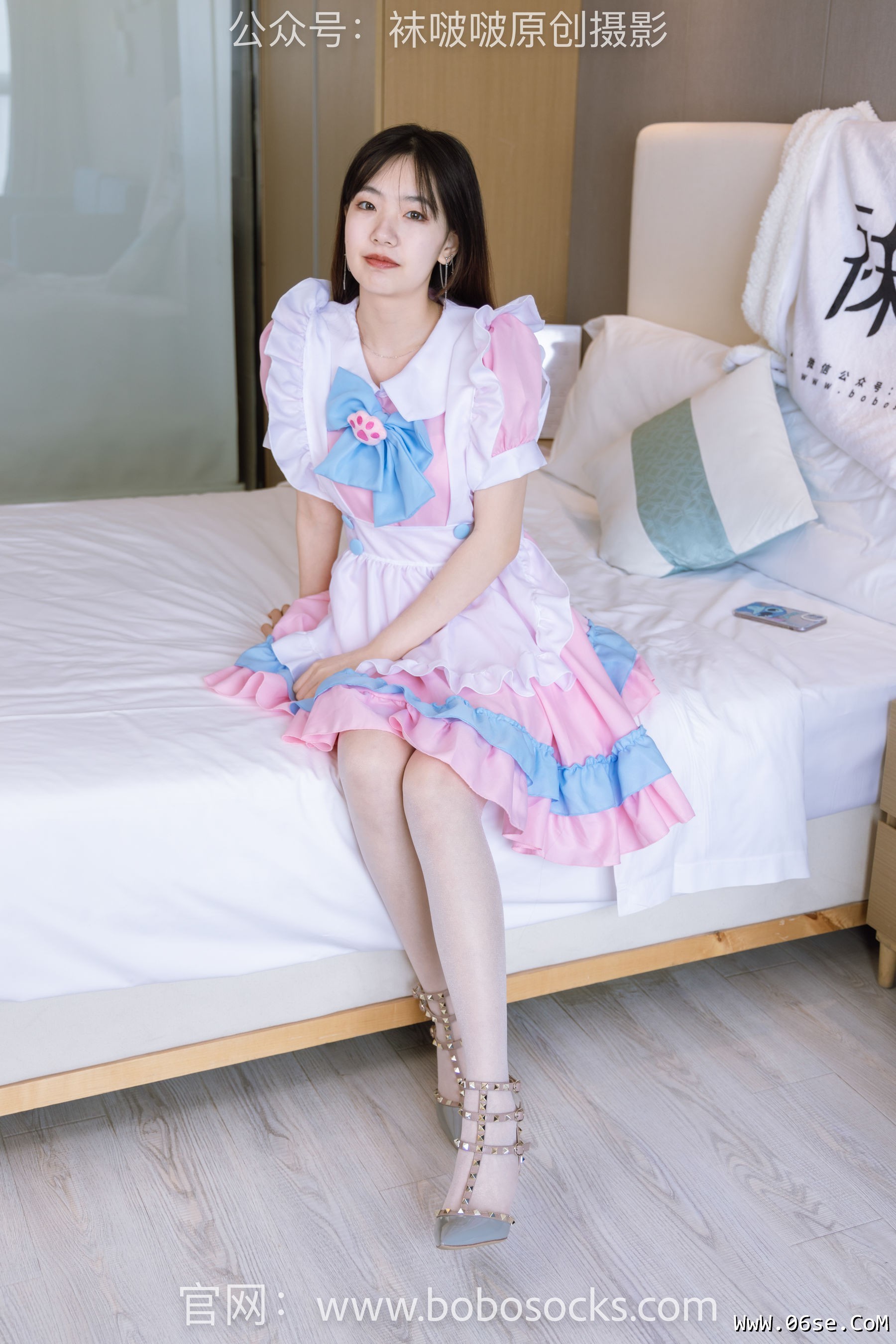 图片[156]-BoBoSocks袜啵啵 No.154 小甜豆-两双高跟鞋、珠光白丝、女仆装[200P]-六色网