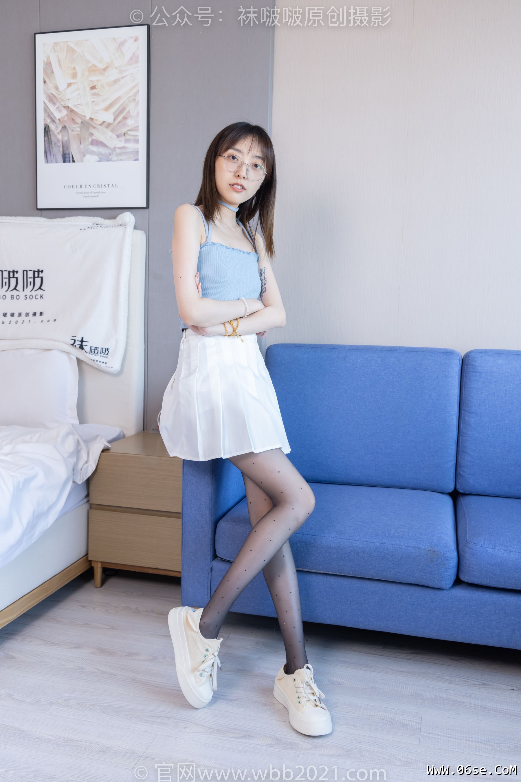 图片[26]-BoBoSocks袜啵啵 No.403 稚予 -高跟鞋、板鞋、波点黑丝、波点白丝[145P]-六色网