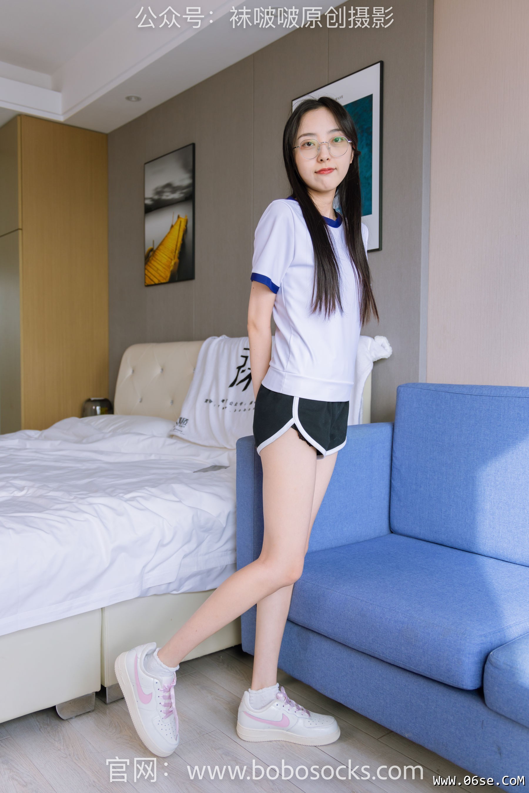 图片[85]-BoBoSocks袜啵啵 No.147 稚予-空军一号板鞋、白棉袜、体操服[139P]-六色网