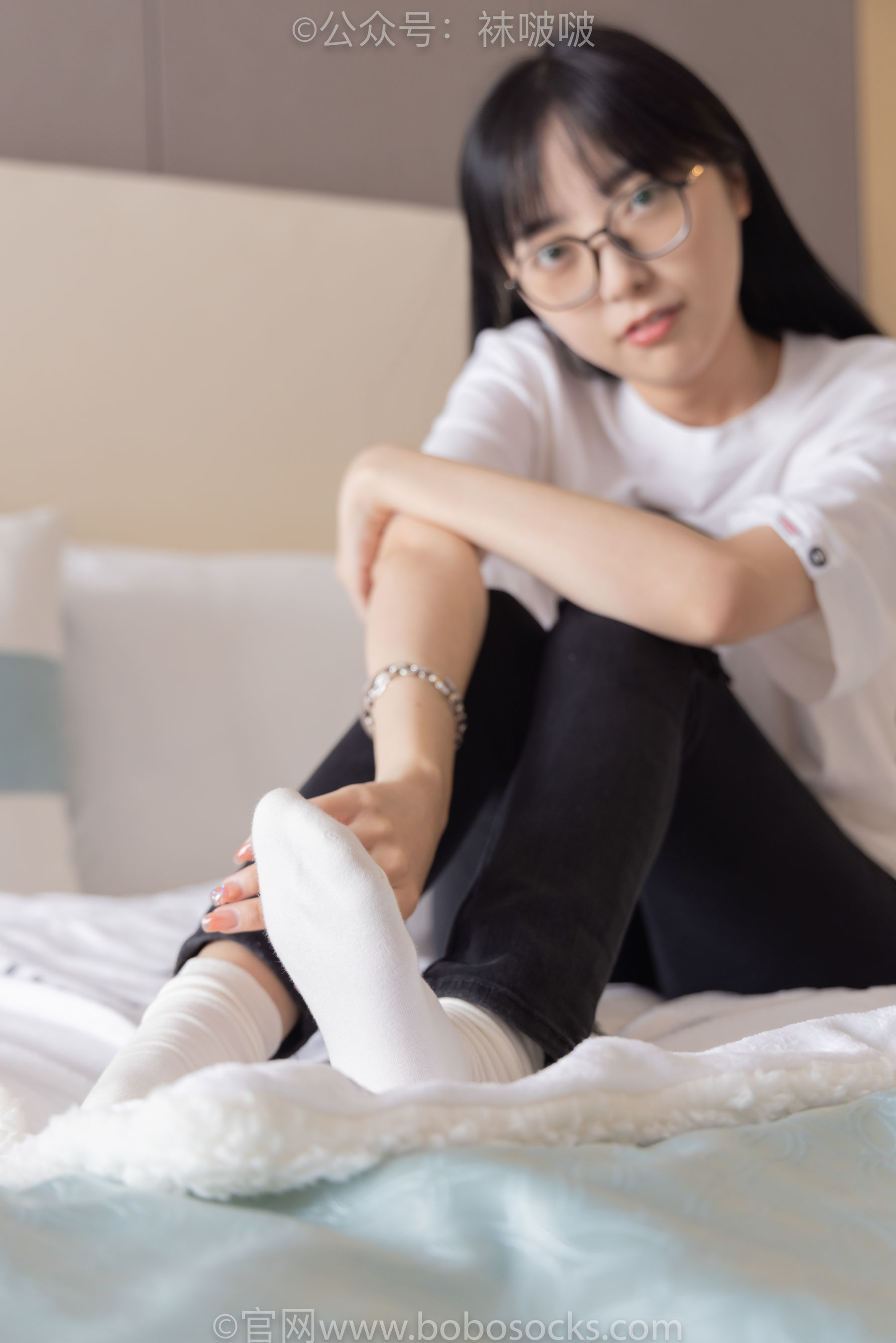 图片[52]-BoBoSocks袜啵啵 No.055 稚予-斯凯奇运动鞋、白棉袜、黑棉袜[139P]-六色网