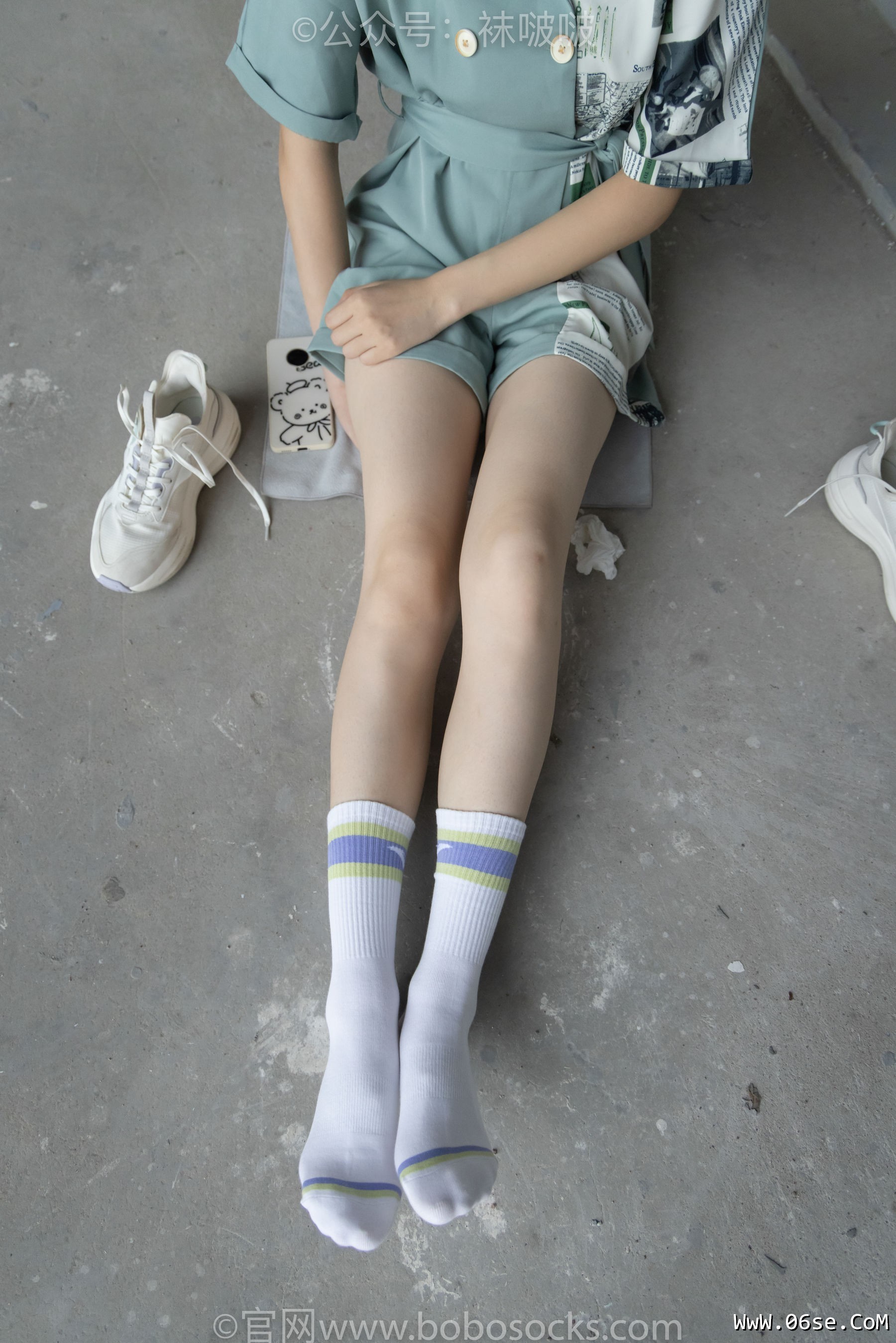 图片[76]-BoBoSocks袜啵啵 No.025 熊熊-安踏运动鞋、白色棉袜、裸足[146P]-六色网
