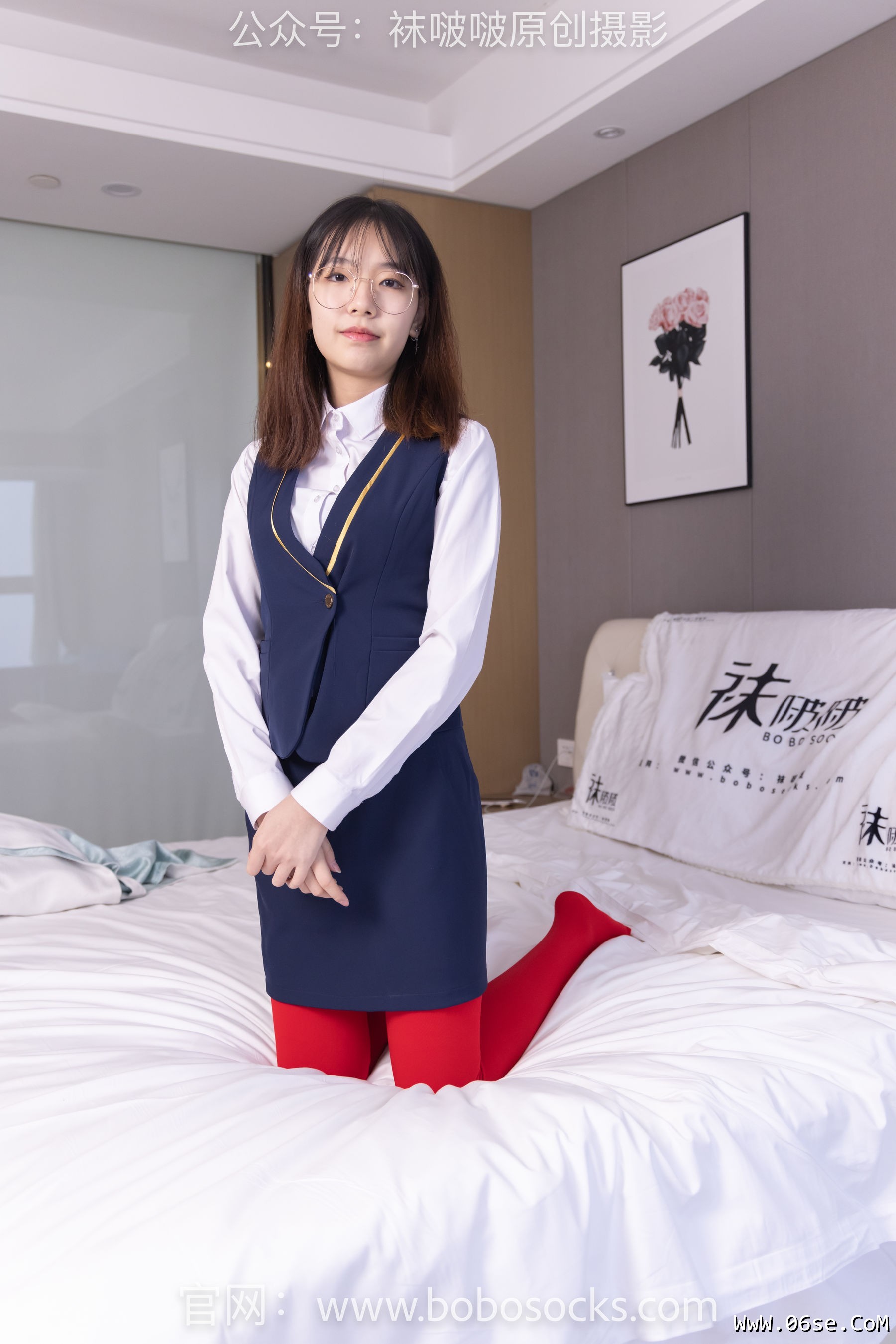 图片[21]-BoBoSocks袜啵啵 No.132 小甜豆-aj1板鞋、蓝色短靴、厚黑丝、厚红丝[145P]-六色网