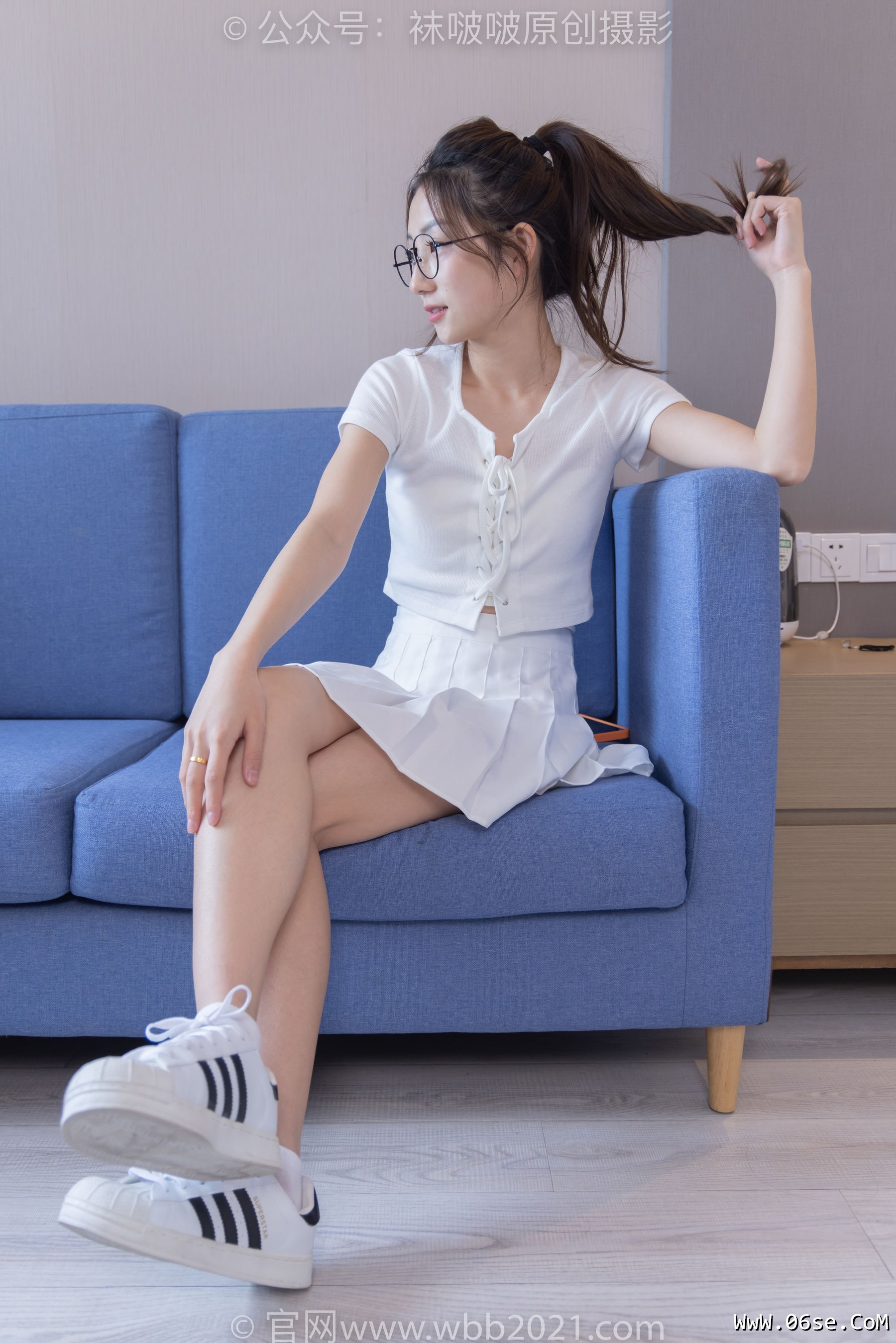 图片[80]-BoBoSocks袜啵啵 No.258 小沫 -贝壳头板鞋、白棉袜[148P]-六色网