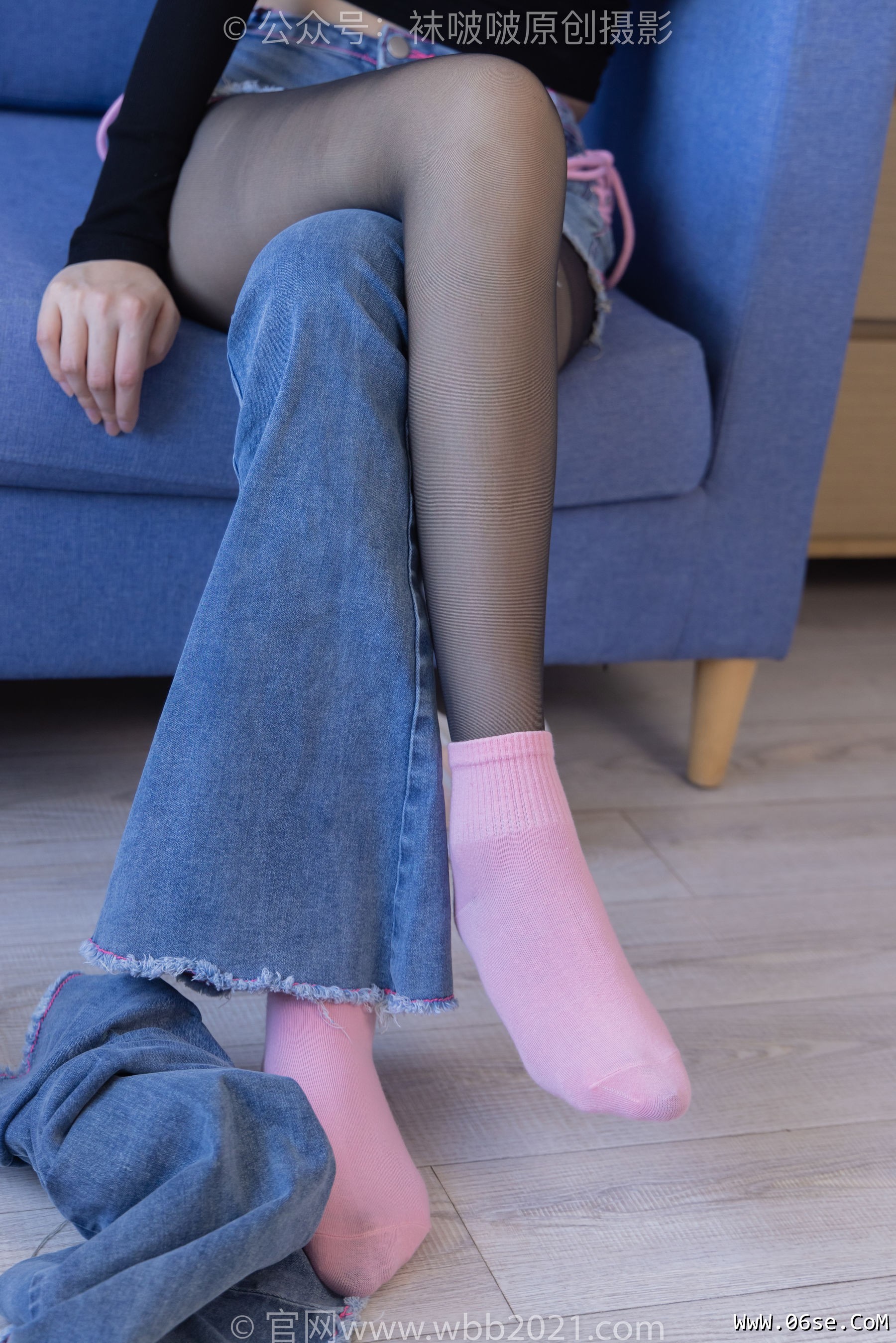 图片[96]-BoBoSocks袜啵啵 No.317 小甜豆 -运动鞋、可拆卸牛仔裤、粉色棉袜、黑丝、裤里丝[140P]-六色网