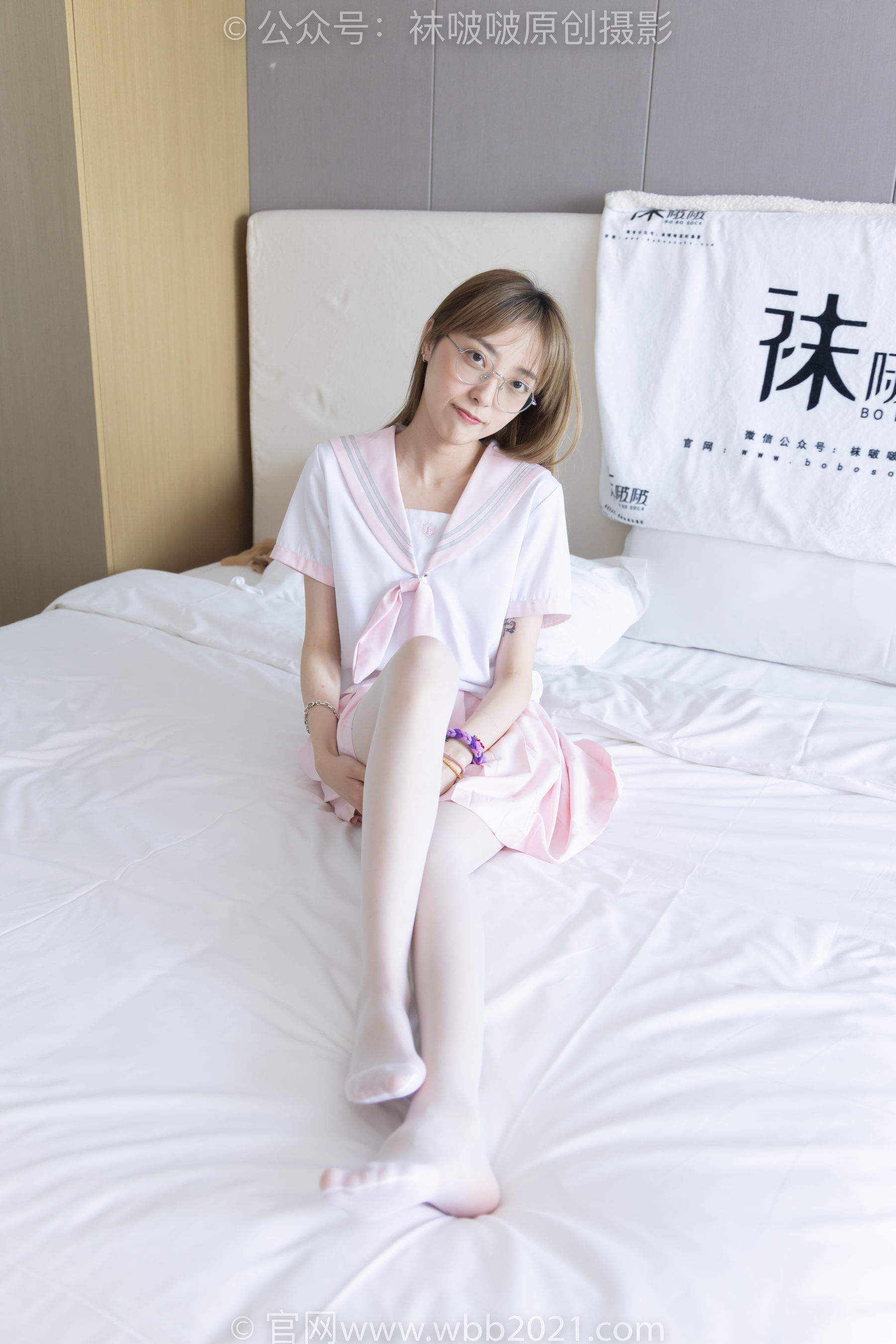 图片[17]-BoBoSocks袜啵啵 No.238 稚予-皮鞋、白丝、JK制服[153P]-六色网