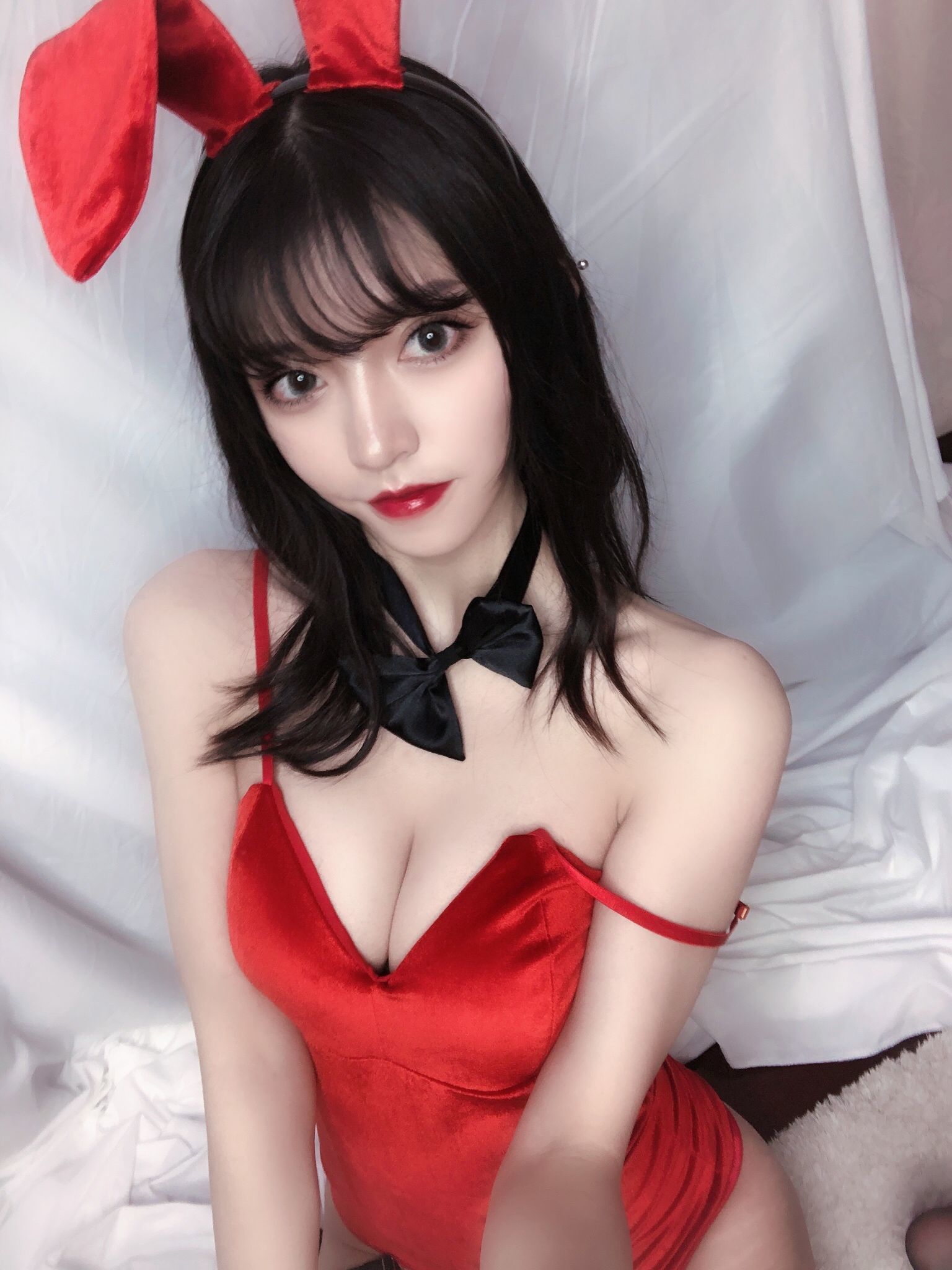 图片[59]-銘銘Kizami 红丝绒兔女郎[64P]-六色网