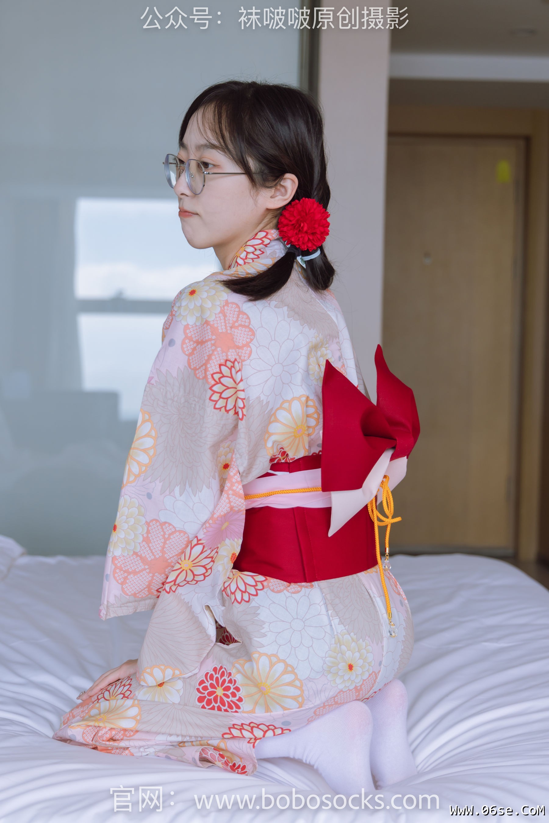 图片[130]-BoBoSocks袜啵啵 No.137 稚予-木屐、分指白棉袜、裸足、和风浴衣[170P]-六色网