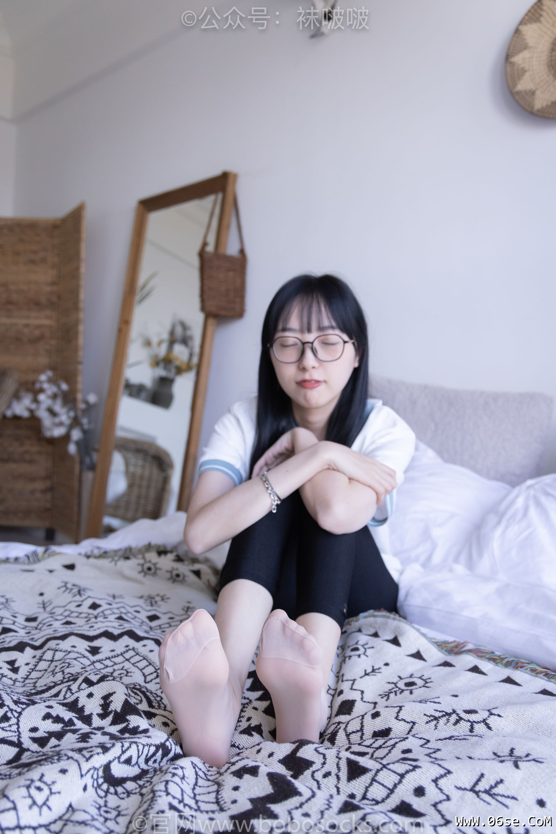 图片[104]-BoBoSocks袜啵啵 No.044 稚予-贝壳头、匡威帆布鞋、短肉丝[154P]-六色网