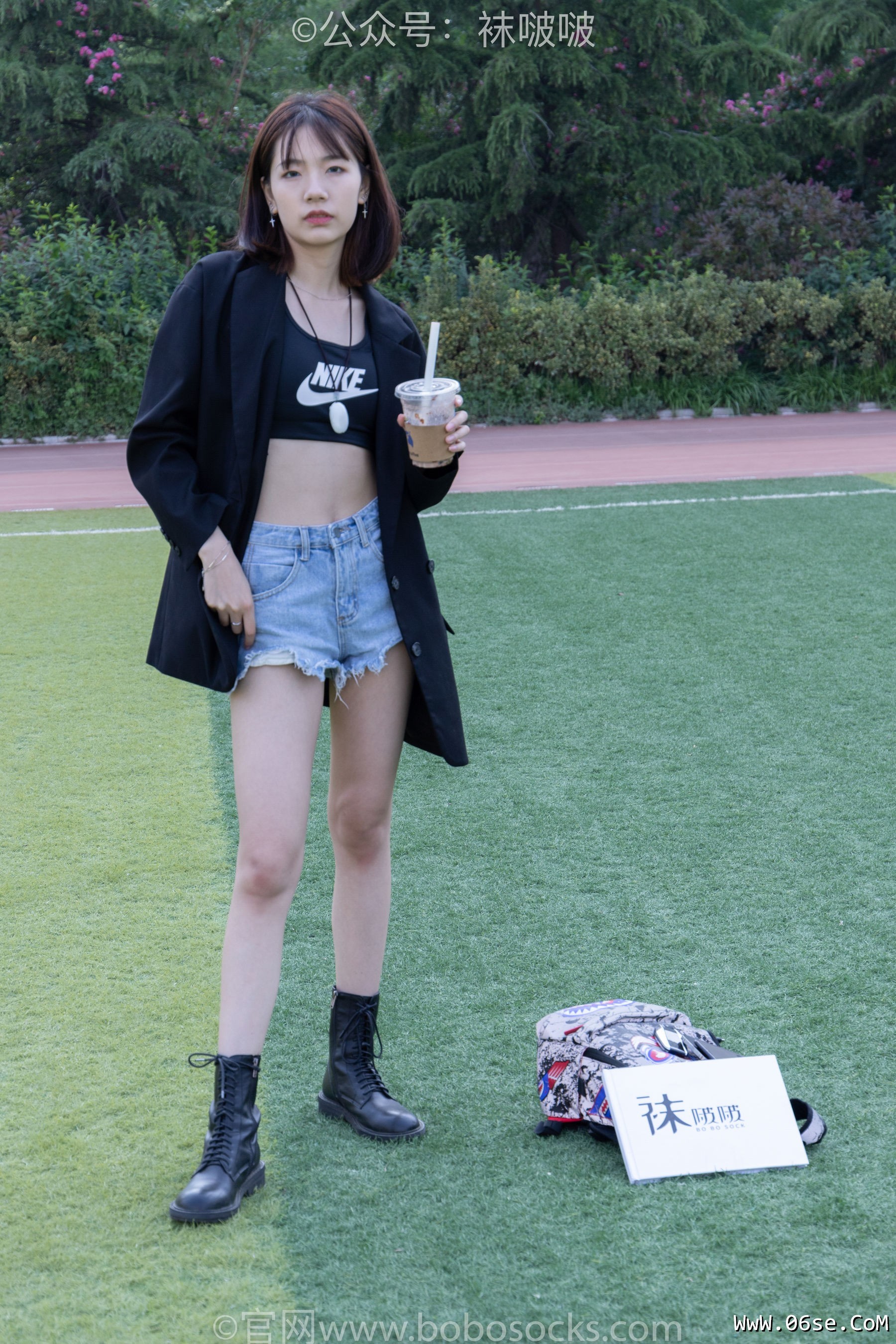 图片[6]-BoBoSocks袜啵啵 No.010 小甜豆-马丁靴、白色短棉袜、裸足[117P]-六色网