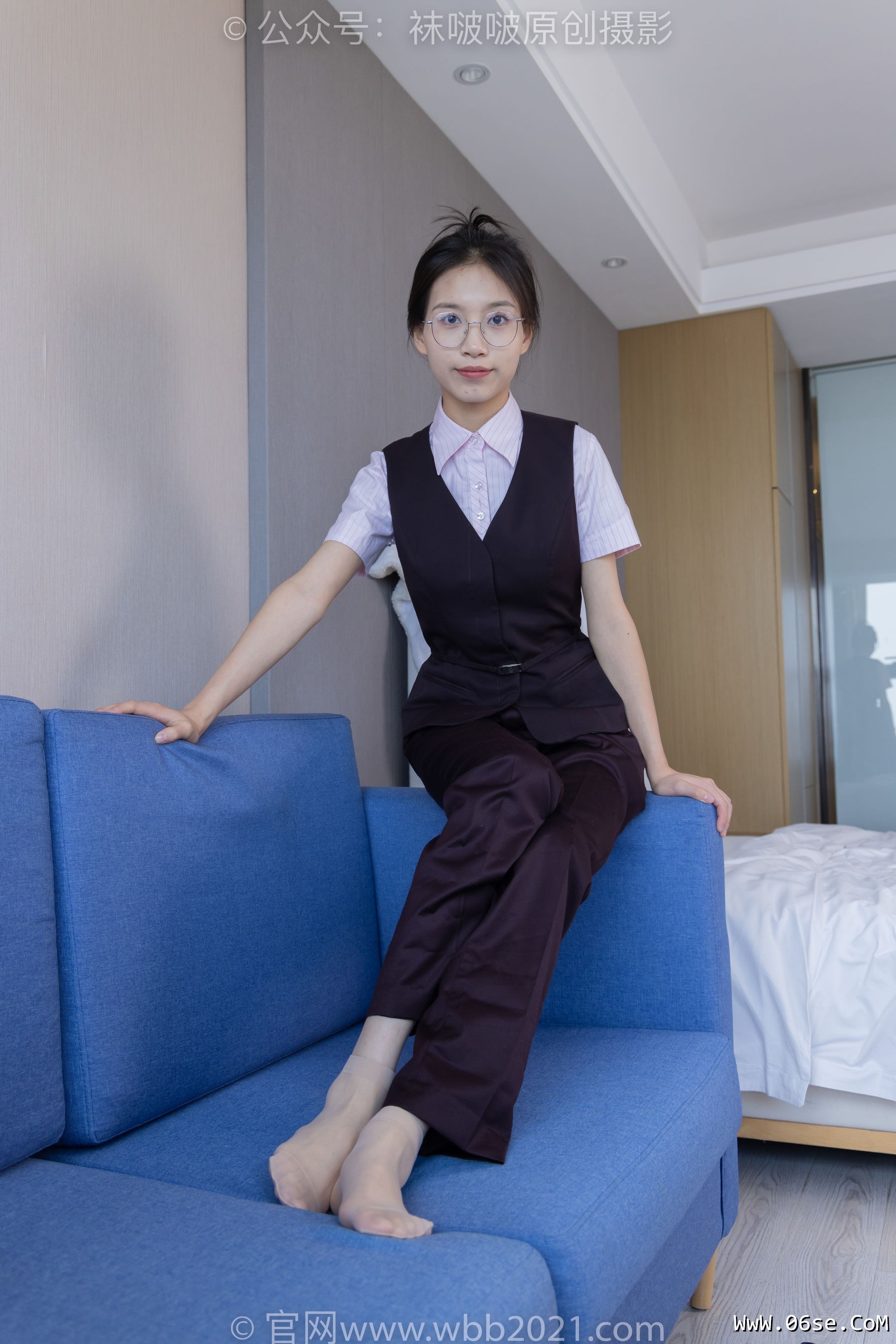 图片[98]-BoBoSocks袜啵啵 No.271 芝士 -平底鞋、短肉丝、银行制服[146P]-六色网
