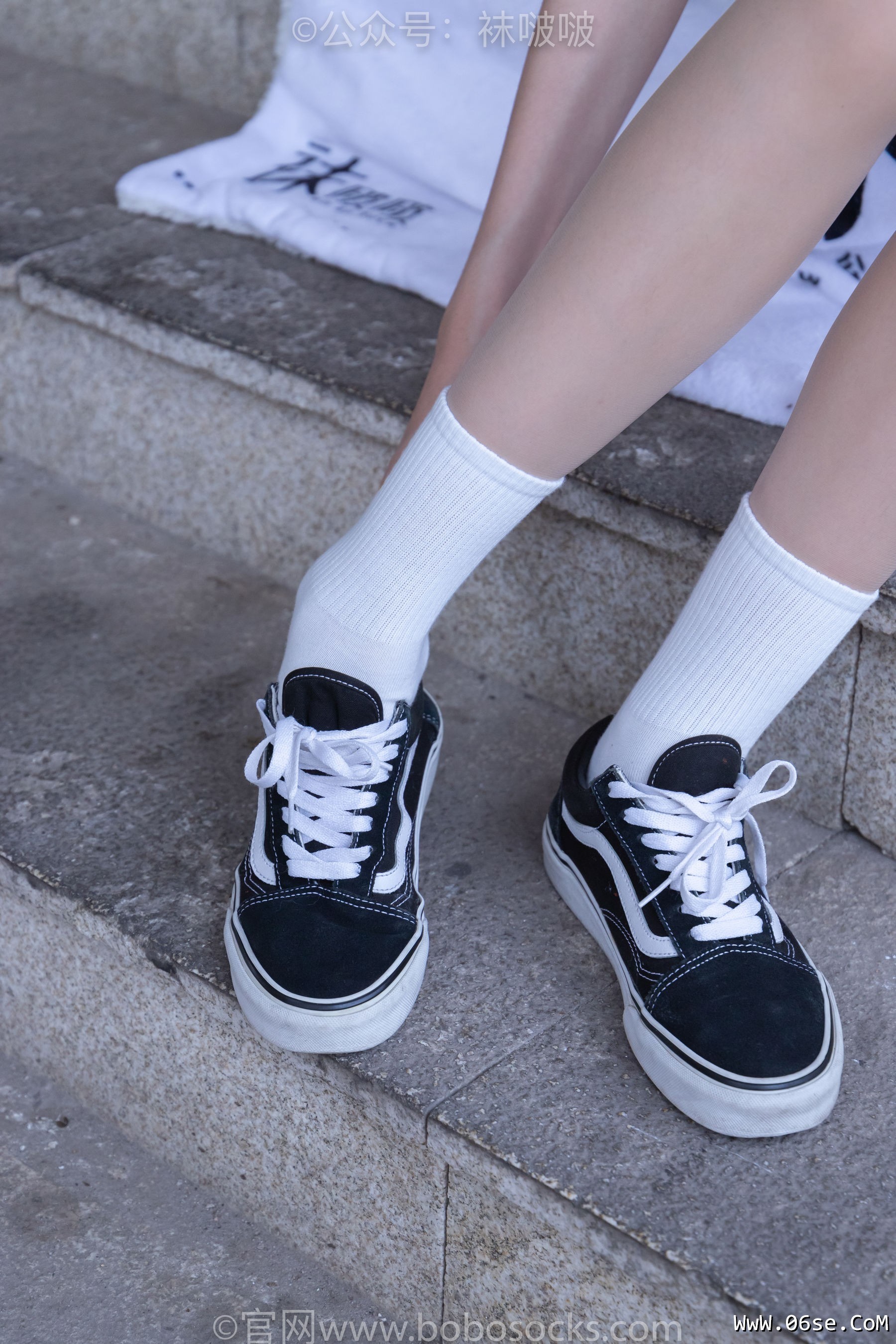 图片[130]-BoBoSocks袜啵啵 No.069 小甜豆-vans板鞋、白棉袜、肉丝[135P]-六色网
