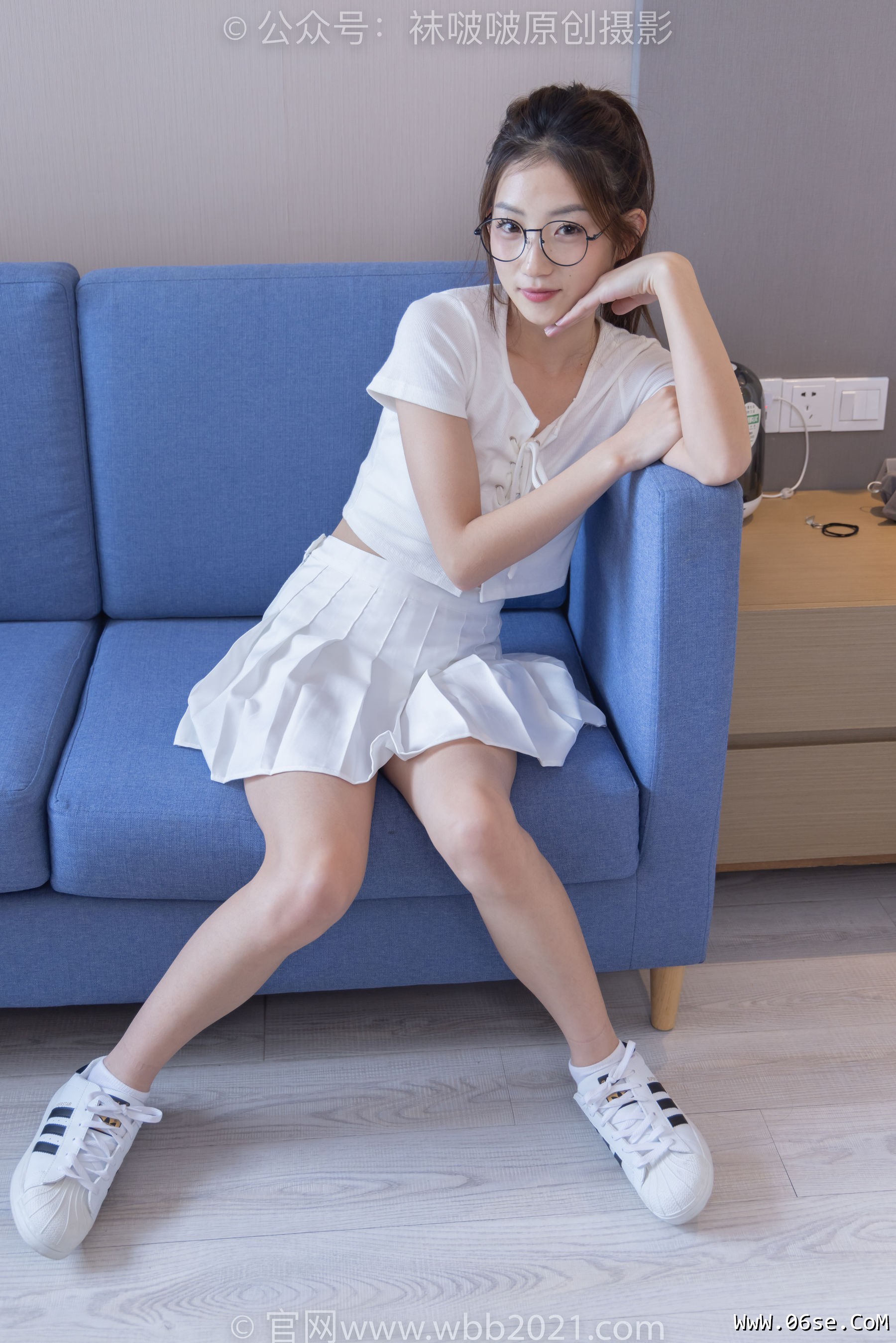 图片[23]-BoBoSocks袜啵啵 No.258 小沫 -贝壳头板鞋、白棉袜[148P]-六色网