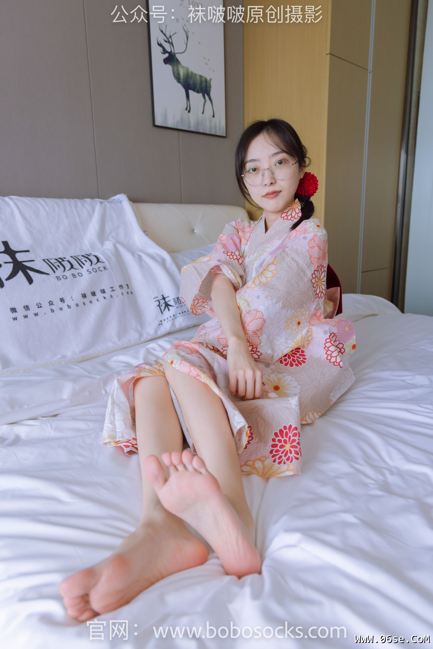 图片[77]-BoBoSocks袜啵啵 No.137 稚予-木屐、分指白棉袜、裸足、和风浴衣[170P]-六色网