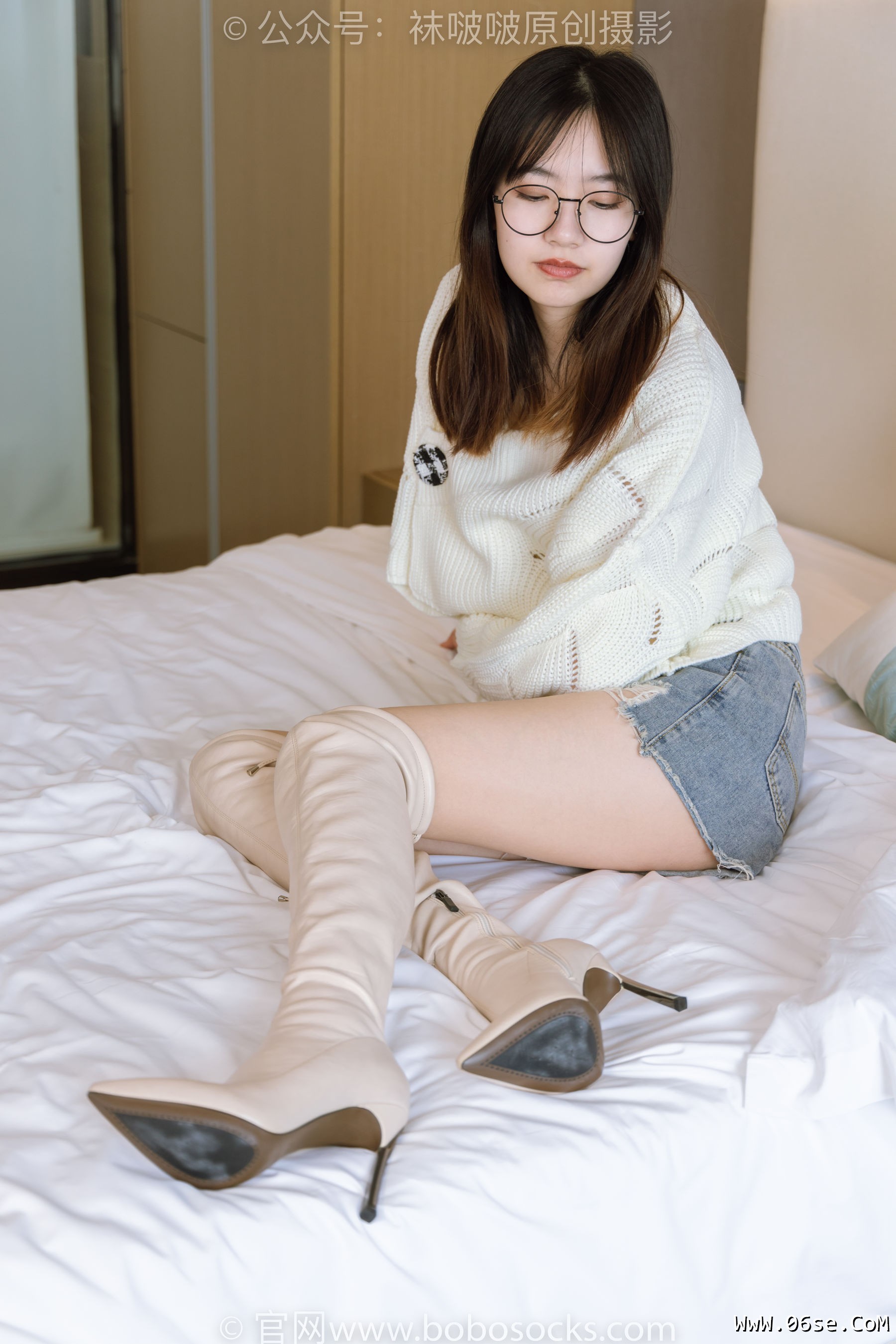 图片[165]-BoBoSocks袜啵啵 No.222 小甜豆-长靴、白棉袜、裸足[180P]-六色网