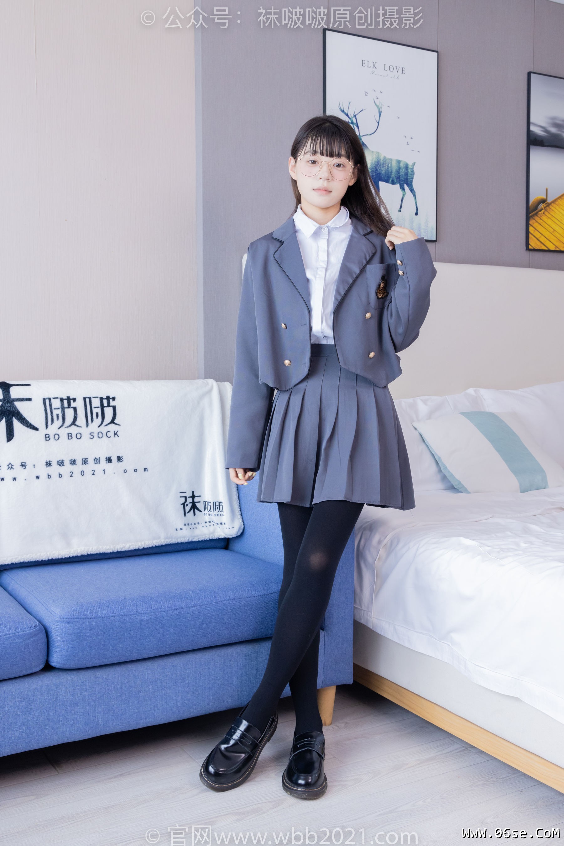 图片[108]-BoBoSocks袜啵啵 No.402 糯米 -皮鞋、厚黑丝、学院jk[140P]-六色网