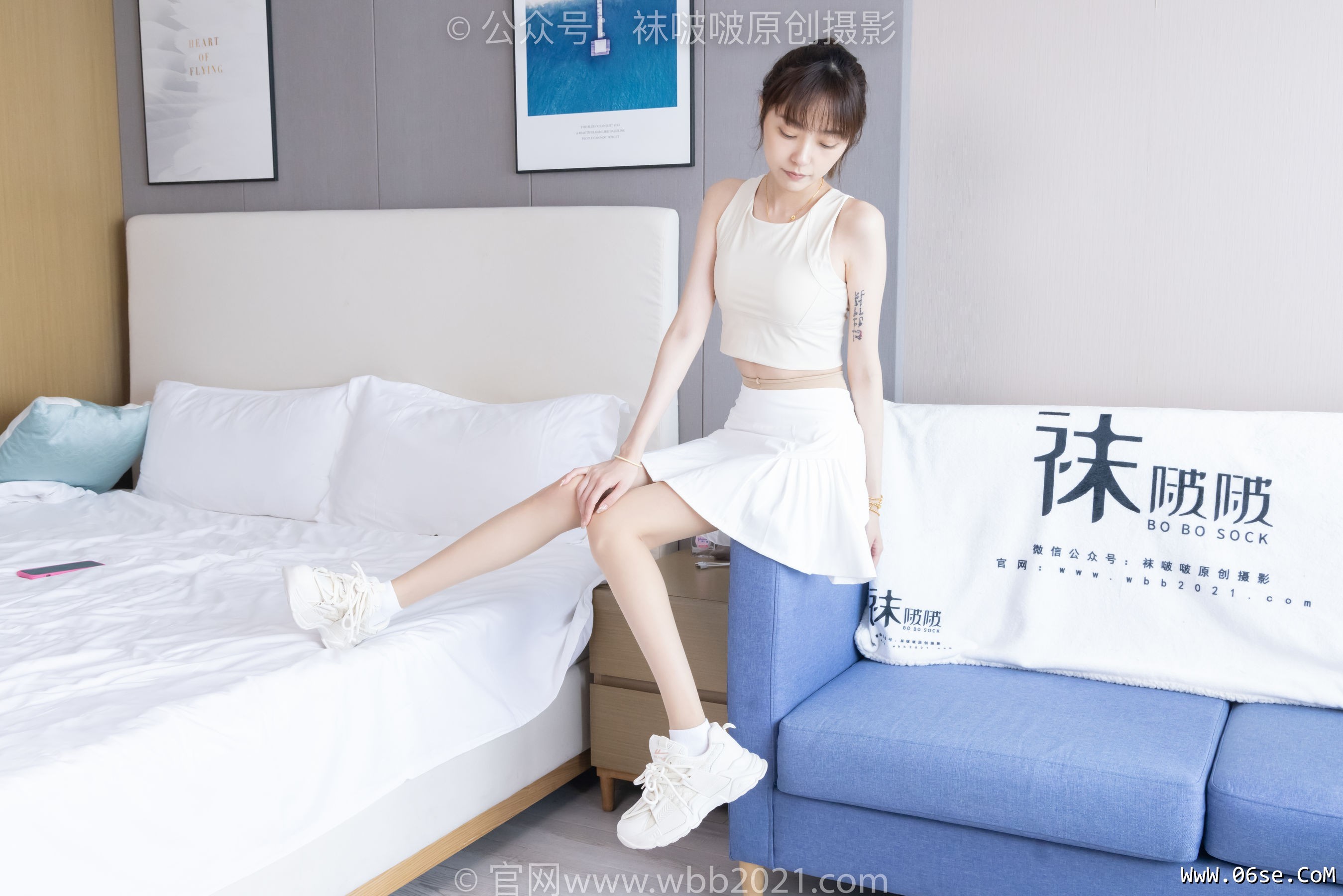 图片[49]-BoBoSocks袜啵啵 No.424 稚予 -运动鞋、白棉袜、肉丝、腰丝[140P]-六色网