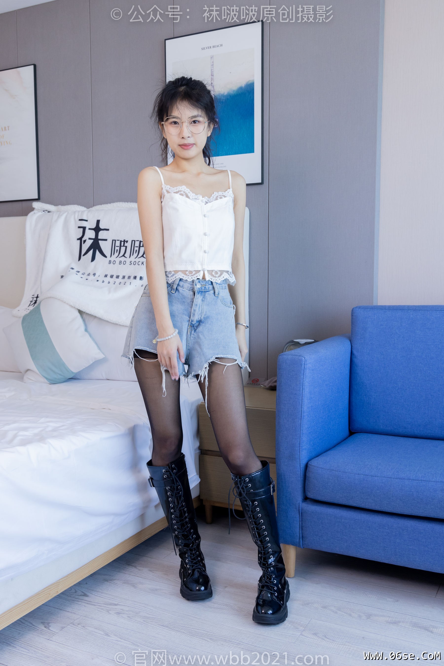 图片[63]-BoBoSocks袜啵啵 No.383 奶油 -长靴、高跟长靴、黑丝、网袜、裸足[150P]-六色网