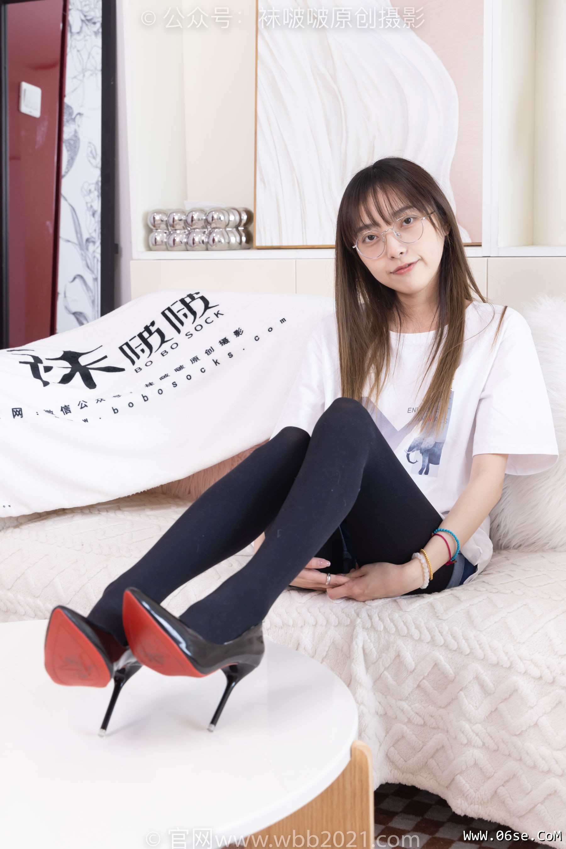 图片[90]-BoBoSocks袜啵啵 No.330 稚予 -高跟鞋、厚黑丝[150P]-六色网