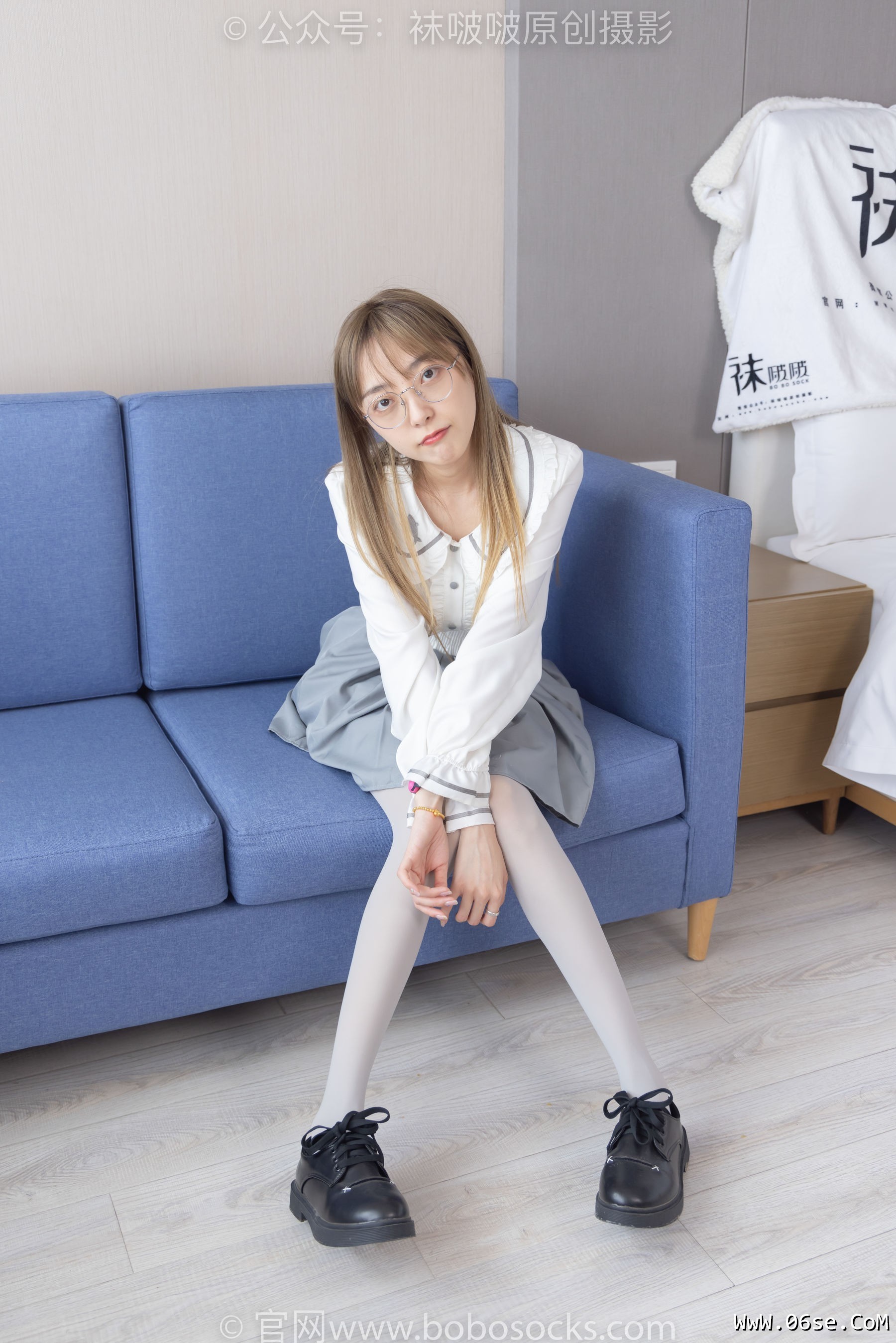 图片[62]-BoBoSocks袜啵啵 No.213 稚予 -黑皮鞋、厚灰丝[140P]-六色网