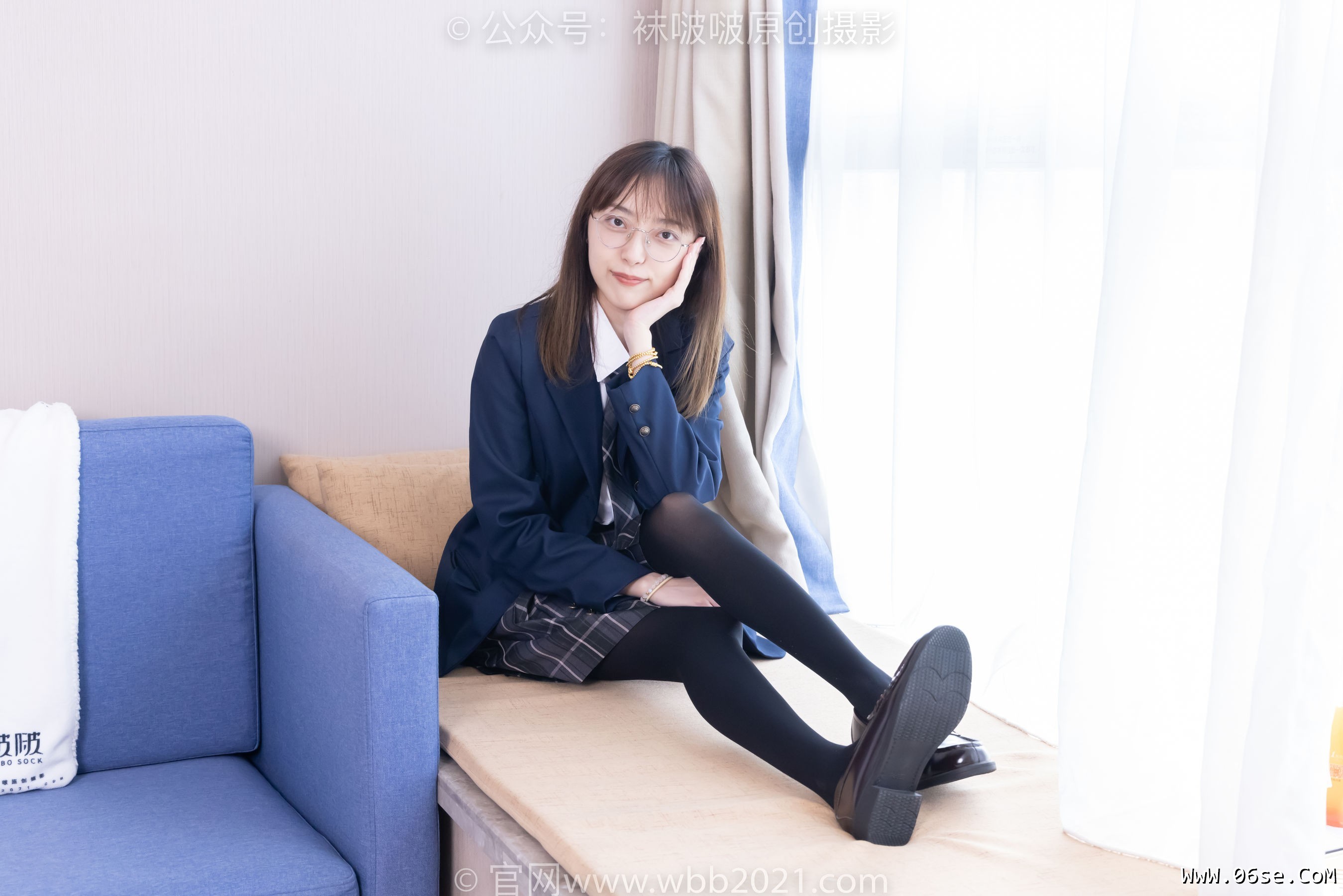图片[131]-BoBoSocks袜啵啵 No.432 稚予 -皮鞋、厚黑丝、jk制服[184P]-六色网